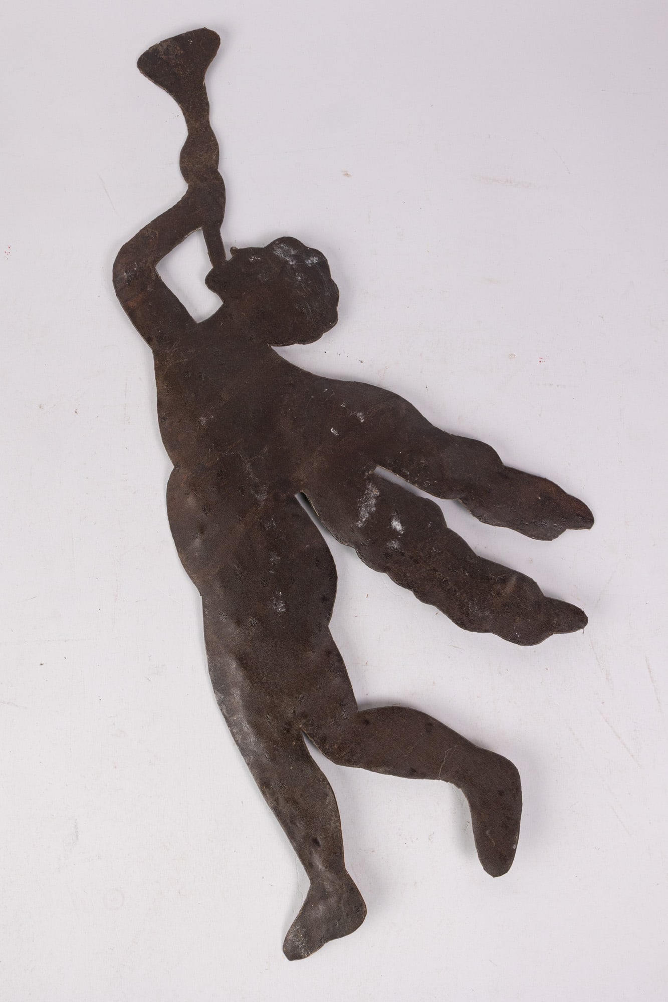 Primitive Iron Cherub Decorative Silhouette Cut Out: Primitive Iron Cherub Decorative Silhouette Cut Out Size 10" x 23" Literature Brooks Auction – Online Auction Terms & Conditions Contact: (856) 694-2960 | info@brooks.auction READ BEFORE YOU