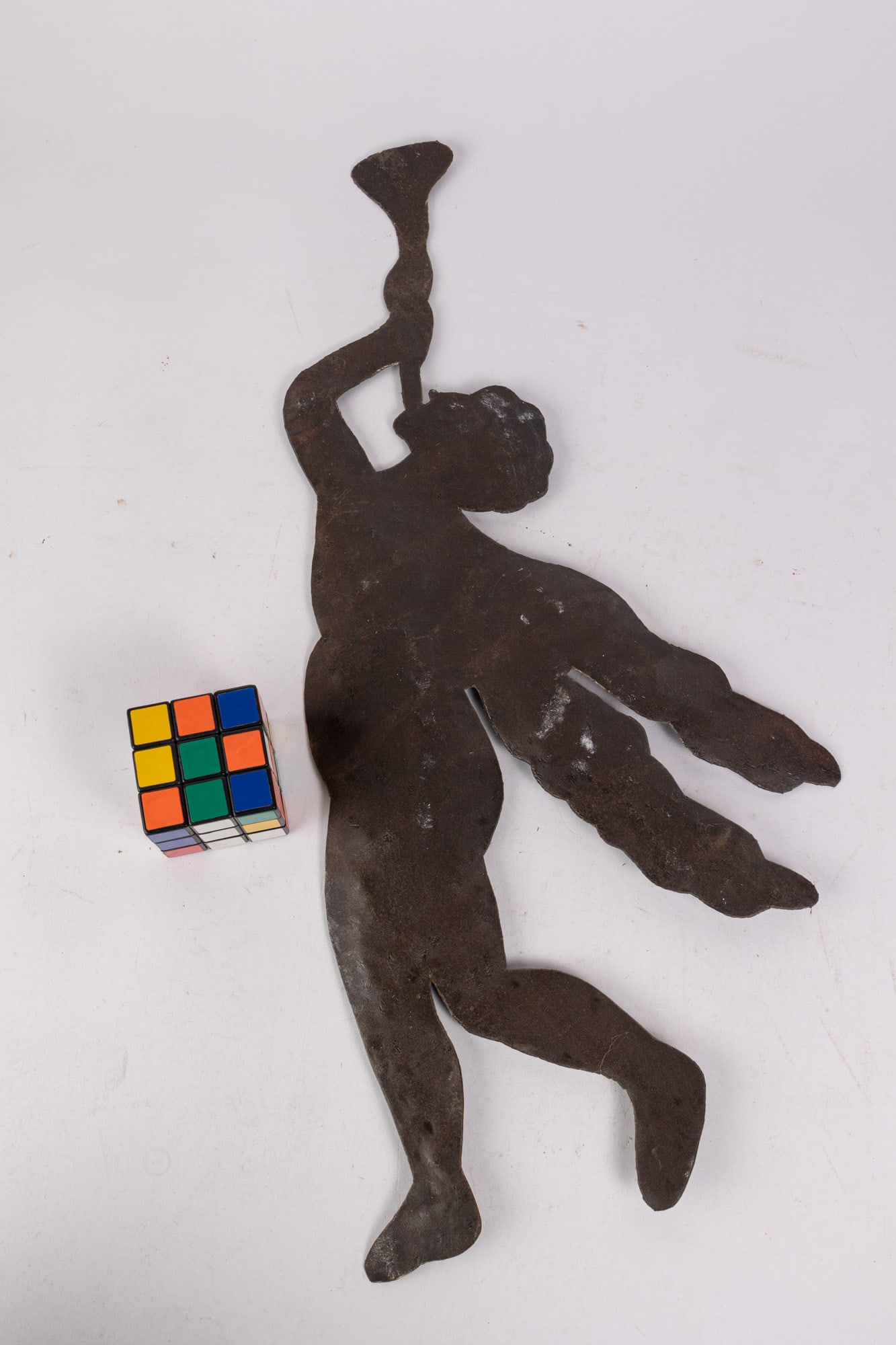 Primitive Iron Cherub Decorative Silhouette Cut Out - 2