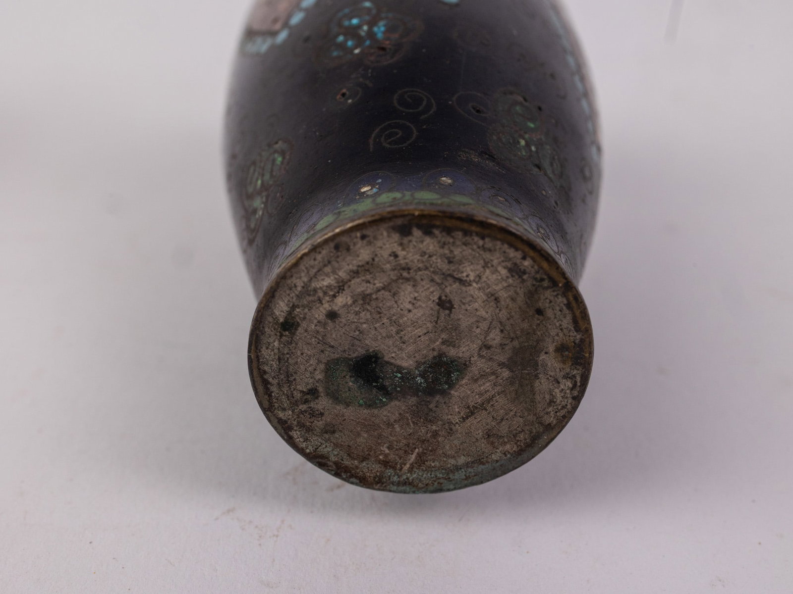 Antique Miniature Japanese Cloisonne Enamel Bud Vase - 4
