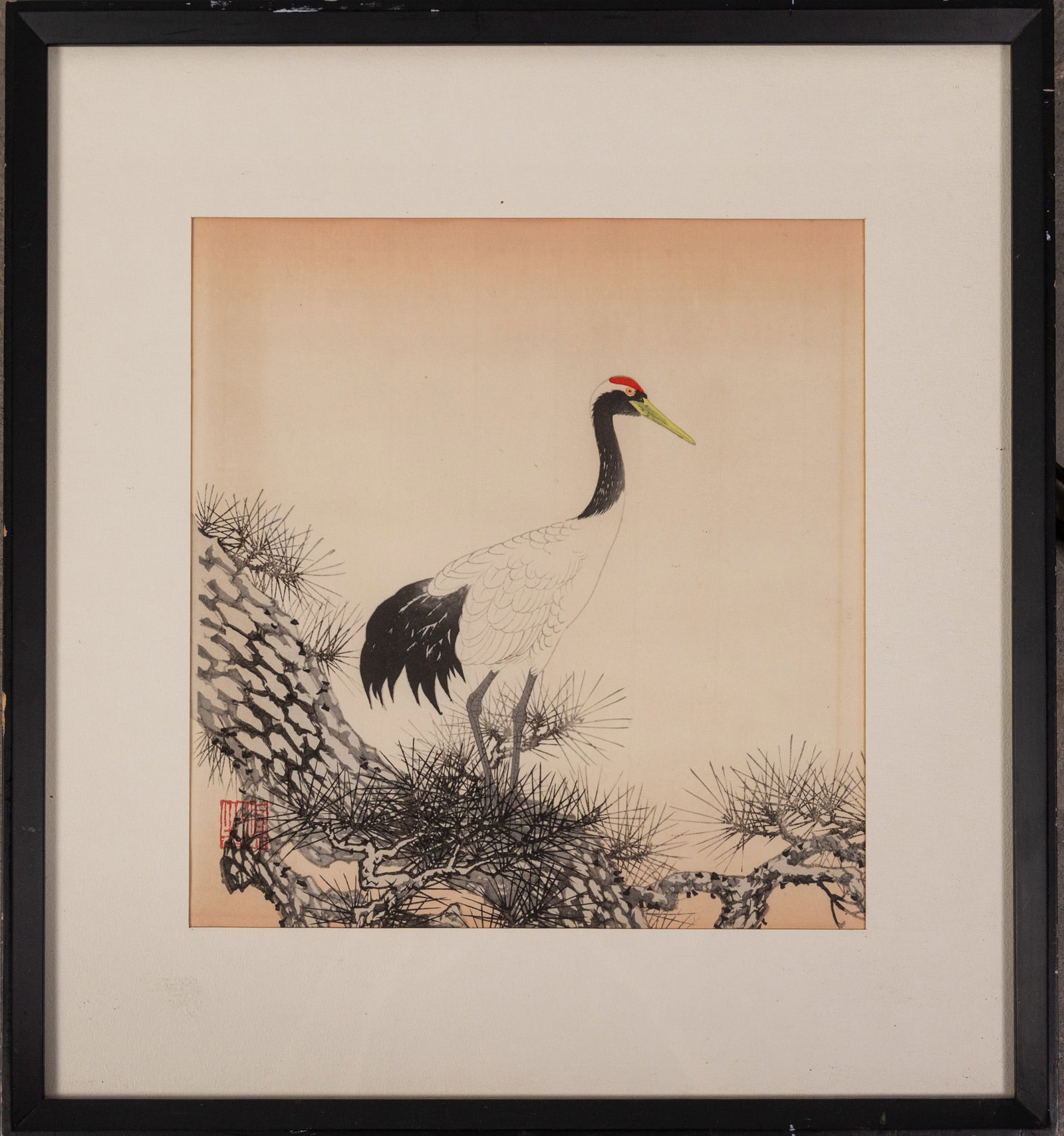 Nisaburo Ito "White Crane on Pine Tree" Woodblock Print: Nisaburo Ito "White Crane on Pine Tree" Woodblock Print Size 16" x 15" Literature Brooks Auction – Online Auction Terms & Conditions Contact: (856) 694-2960 | info@brooks.auction READ BEFORE