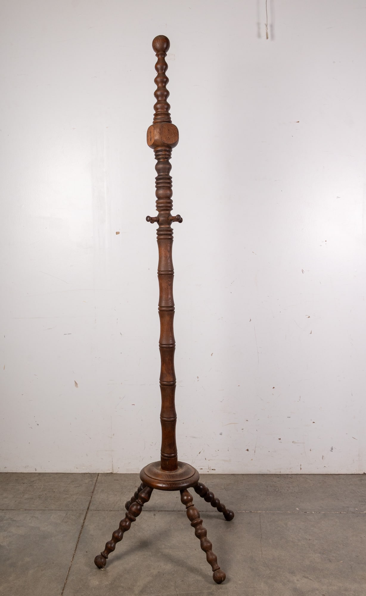 Antique Turned Oak Hall Tree/Coat Rack: Antique Turned Oak Hall Tree/Coat Rack Size 73" H Literature Brooks Auction – Online Auction Terms & Conditions Contact: (856) 694-2960 | info@brooks.auction READ BEFORE YOU BID: We want you to