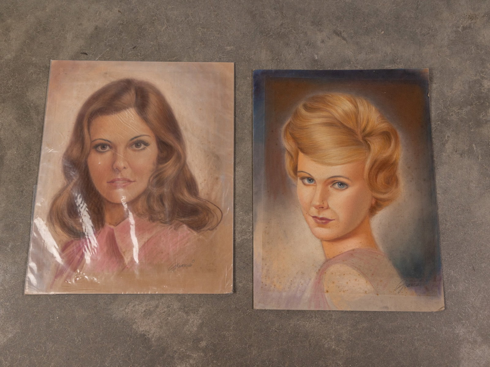 Pair of Original Pastel on Velour Board Portraits: Pair of Original Pastel on Velour Board Portraits Size 18" x 15" Literature Brooks Auction – Online Auction Terms & Conditions Contact: (856) 694-2960 | info@brooks.auction READ BEFORE YOU BID: