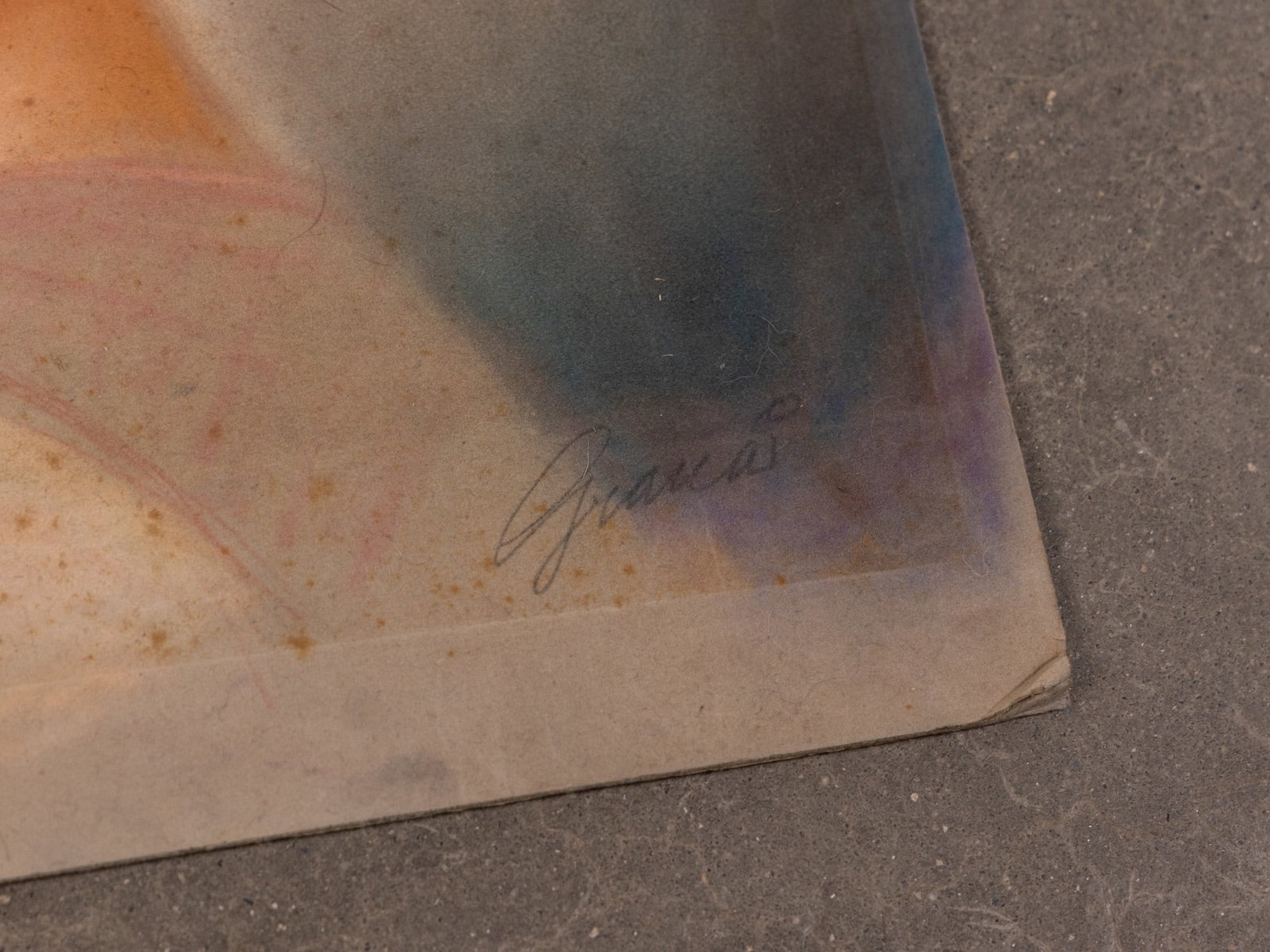 Pair of Original Pastel on Velour Board Portraits - 3