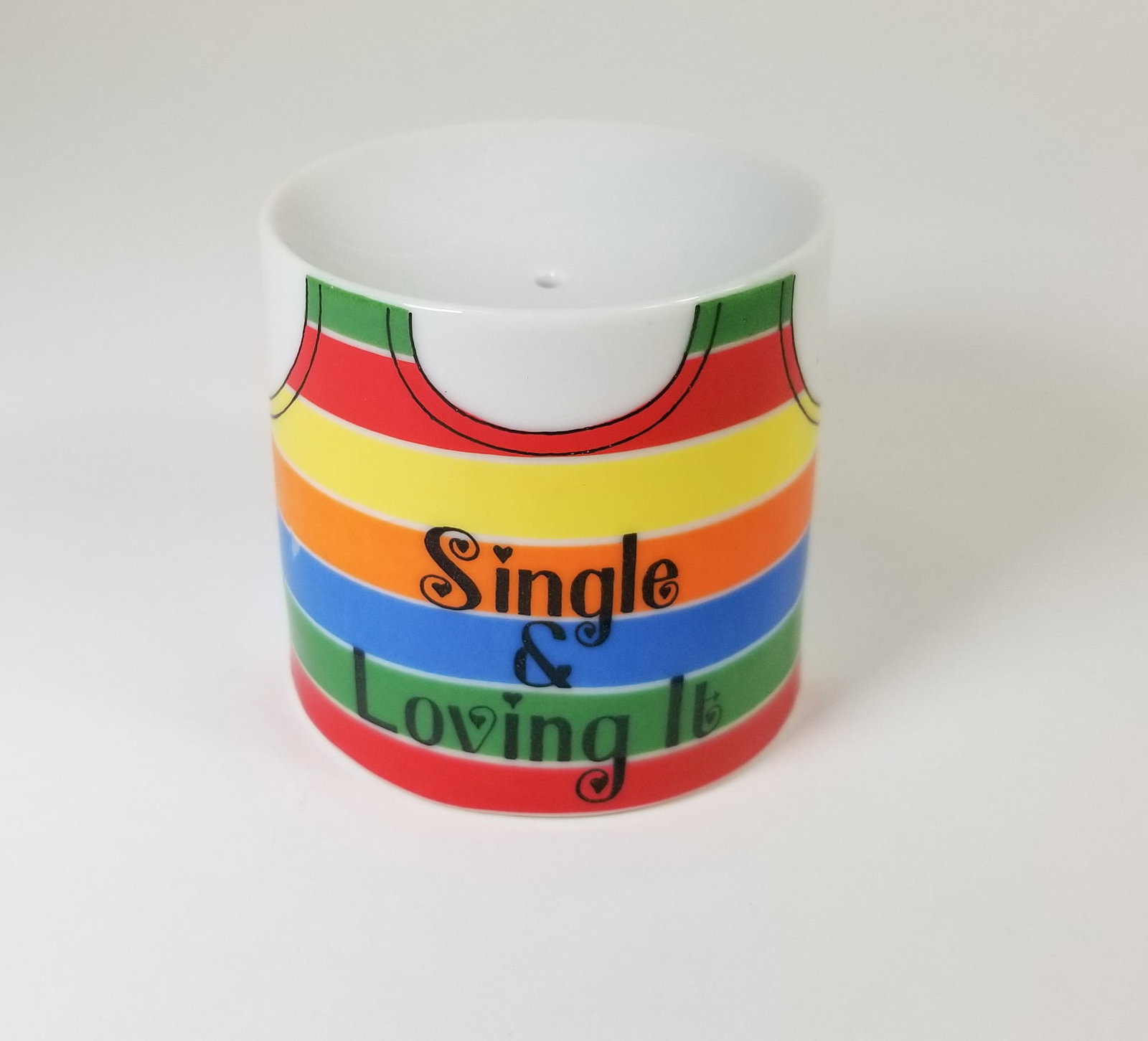 "Single & Loving It" Vintage Porcelain Salt Shaker: "Single & Loving It" Vintage Porcelain Salt Shaker Size 2.5" H Literature Brooks Auction – Online Auction Terms & Conditions Contact: (856) 694-2960 | info@brooks.auction READ BEFORE YOU BID: