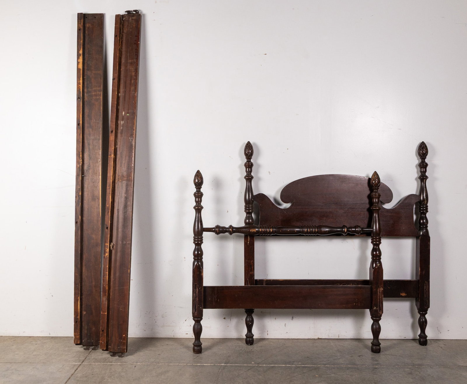 Vintage Dark Mahogany Double Bed Frame (1 of 6)