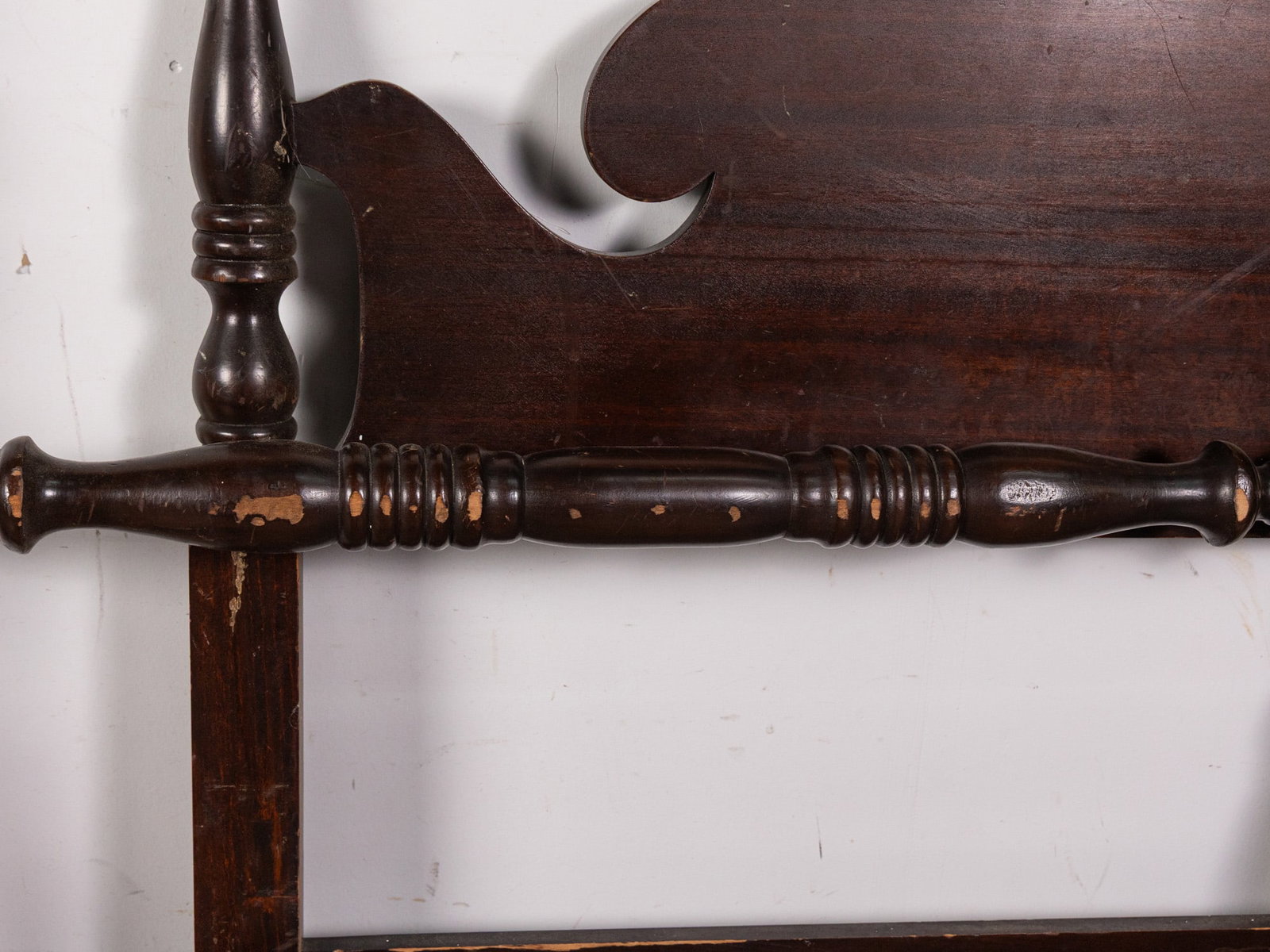 Vintage Dark Mahogany Double Bed Frame - 4