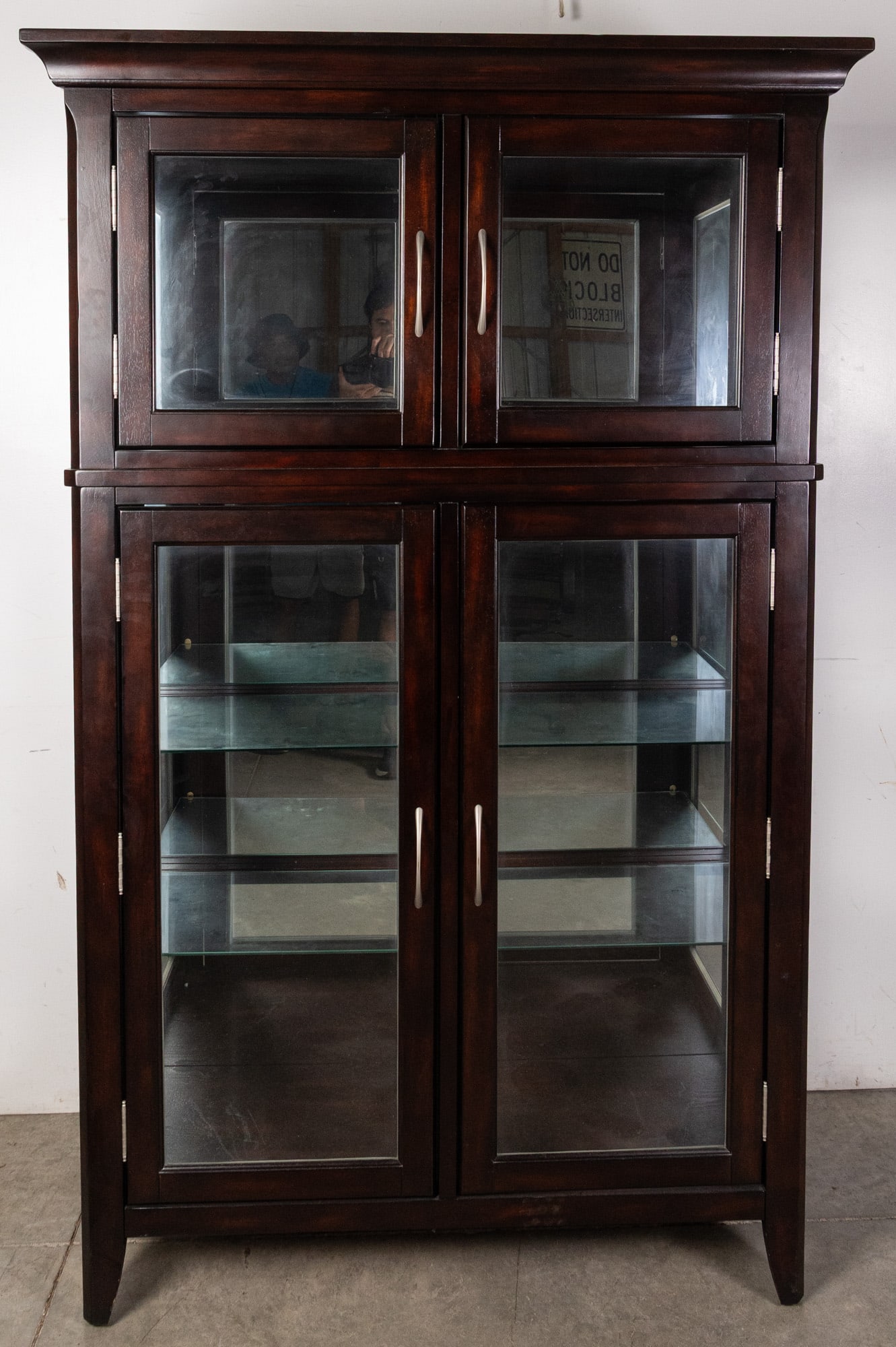 Contemporary Dark Espresso Brown Glass Front China Curio: Contemporary Dark Espresso Brown Glass Front China Curio Size 73" x 46" x 17" Literature Brooks Auction – Online Auction Terms & Conditions Contact: (856) 694-2960 | info@brooks.auction READ