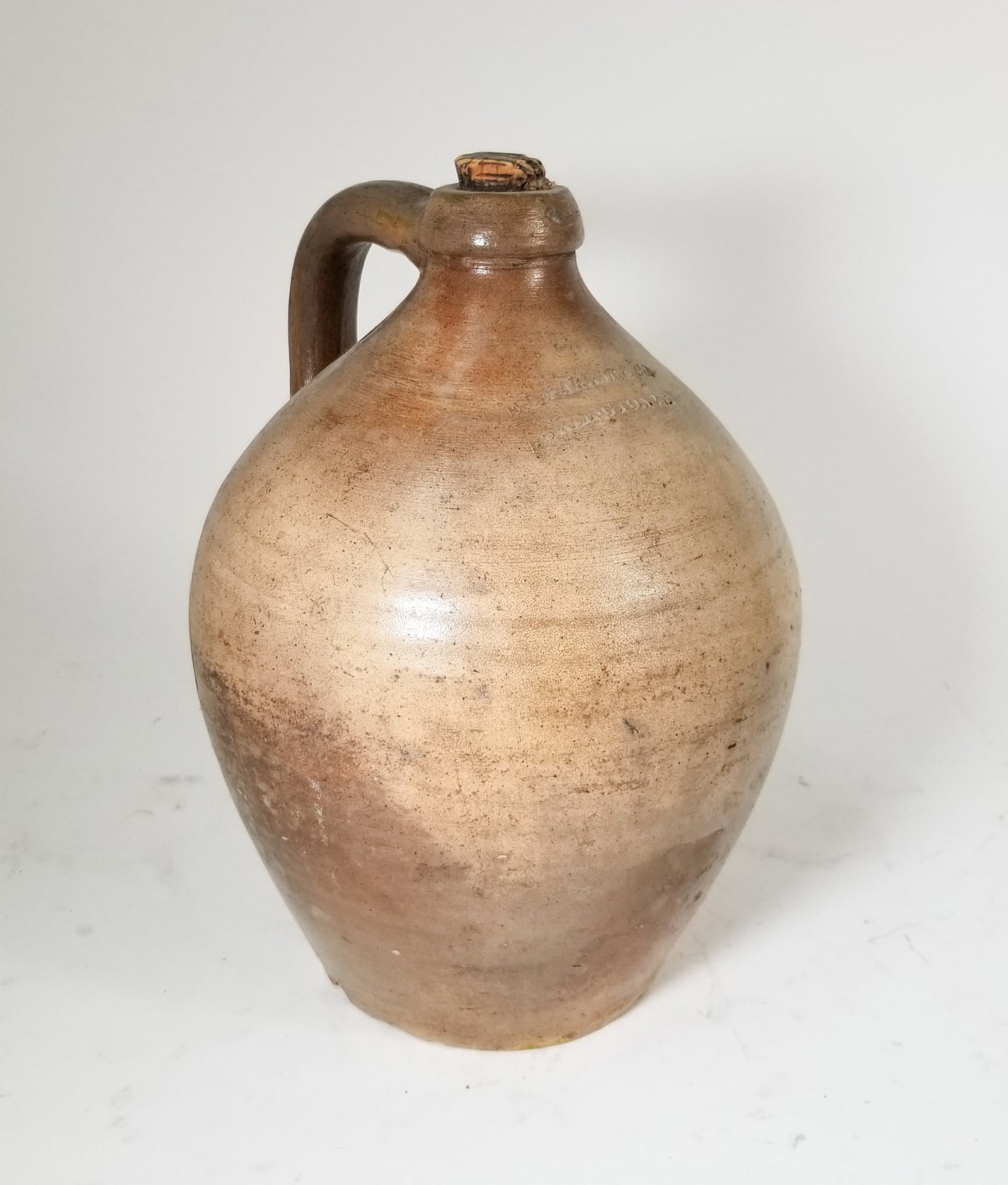 E. L. Farrar Ovoid Salt Glazed Stoneware Jug (1 of 3)