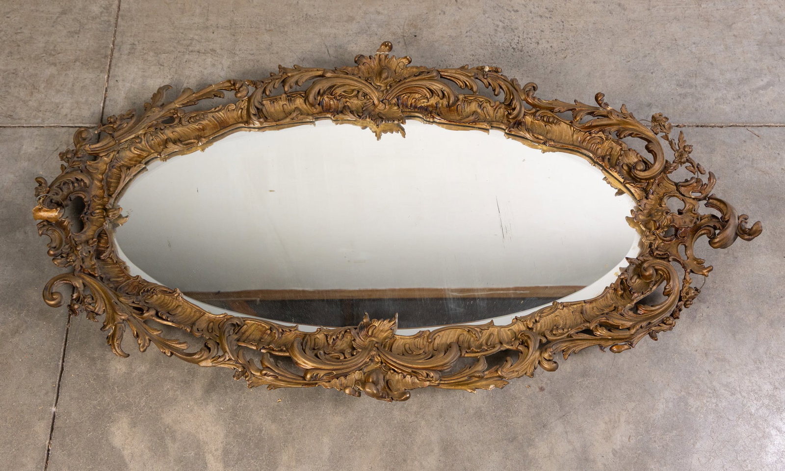 Antique Oval Gilded Foliate Wall Mirror (1 of 10)
