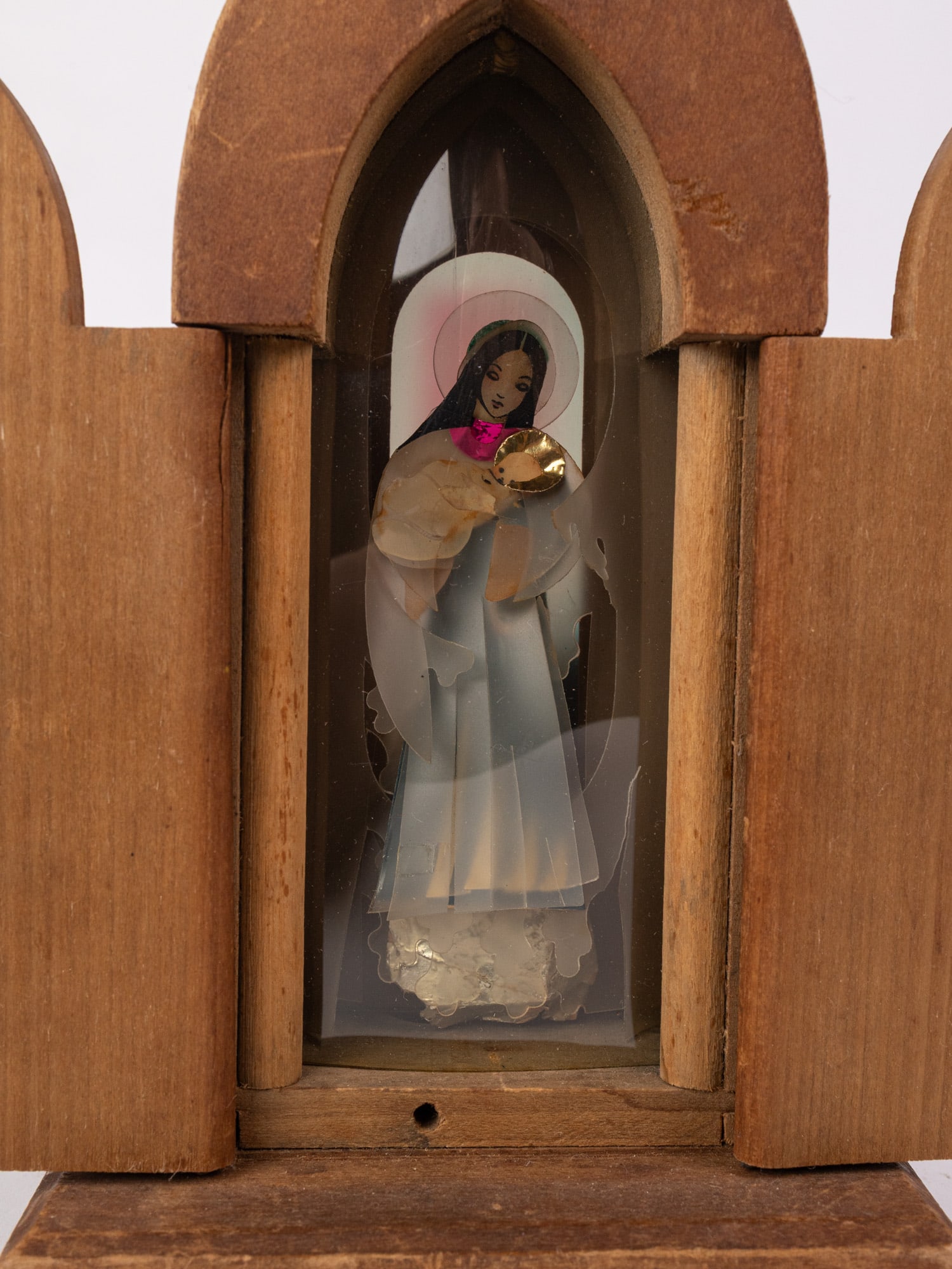 Martha Eaton Vintage Folk Art Mother Mary Music Box - 3
