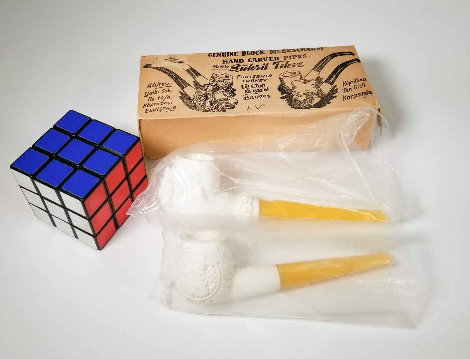 Two Vintage Meerschaum Pipes in Original Box - 2