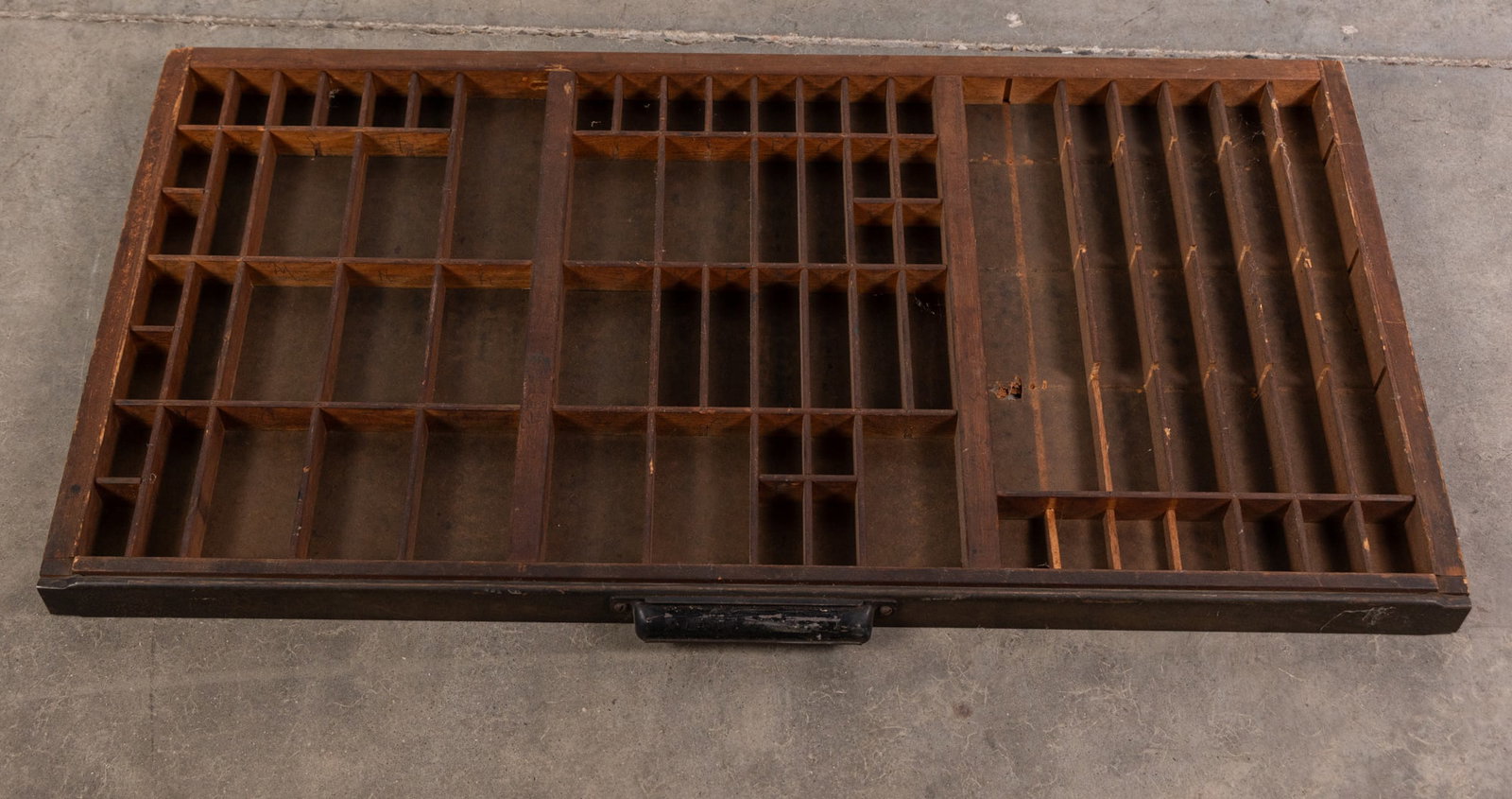 Vintage Wooden Letterpress Printer's Tray - 2