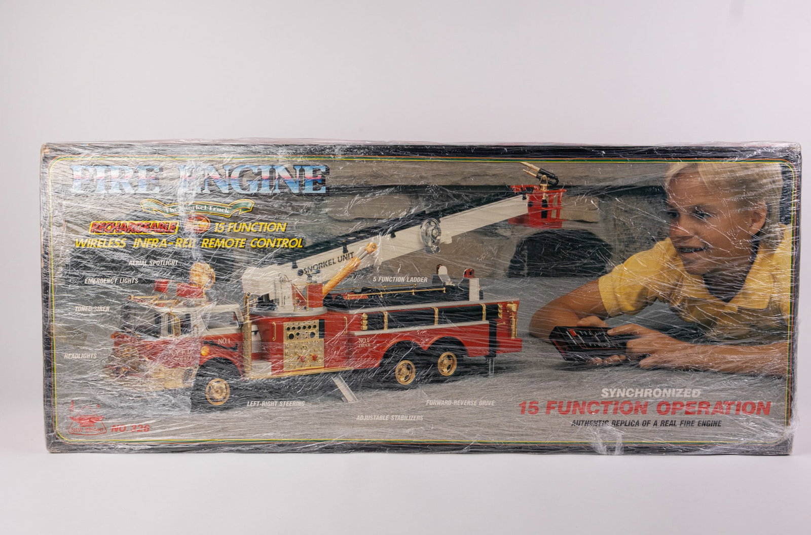 New Bright No. 326 RC Fire Engine "The Snorkel Truck" IOB: New Bright No. 326 RC Fire Engine "The Snorkel Truck" IOB Size 7" x 32" x 13" Literature Brooks Auction – Online Auction Terms & Conditions Contact: (856) 694-2960 | info@brooks.auction READ