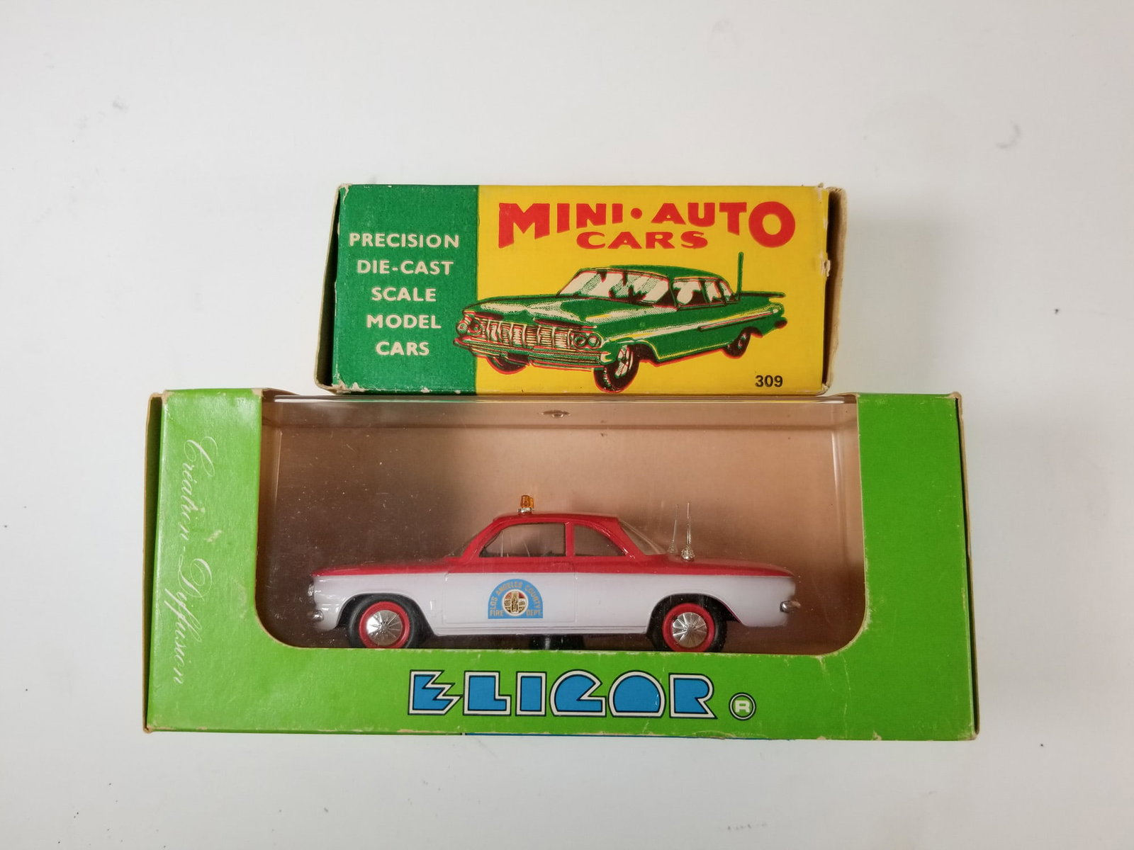 Three Vintage Toy Cars IOB - 4