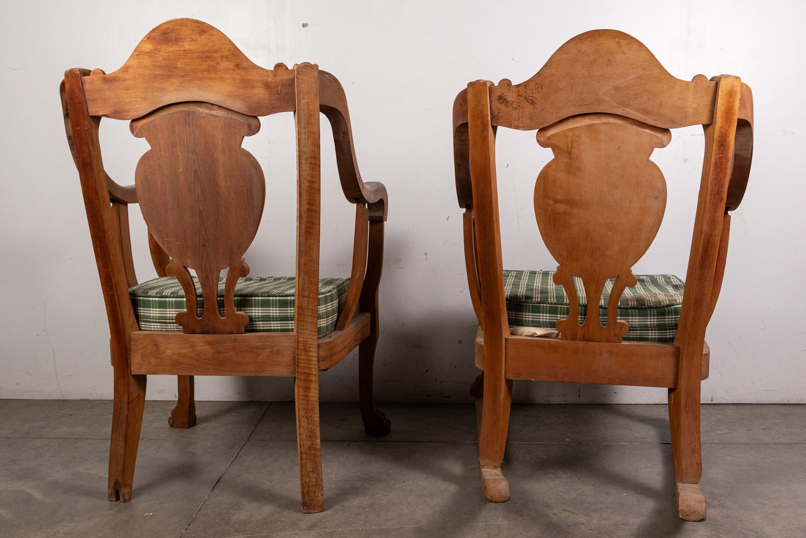 Vintage Wood Carved Rocking Chair & Armchair - 5