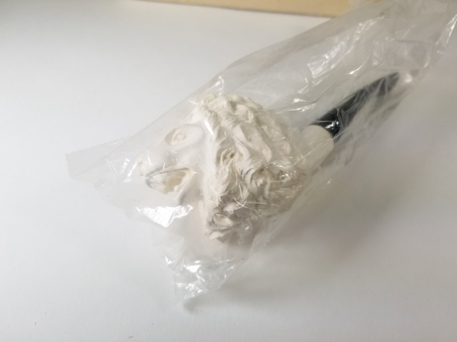 Vintage Lion Form Meerschaum Pipe in Original Box - 3