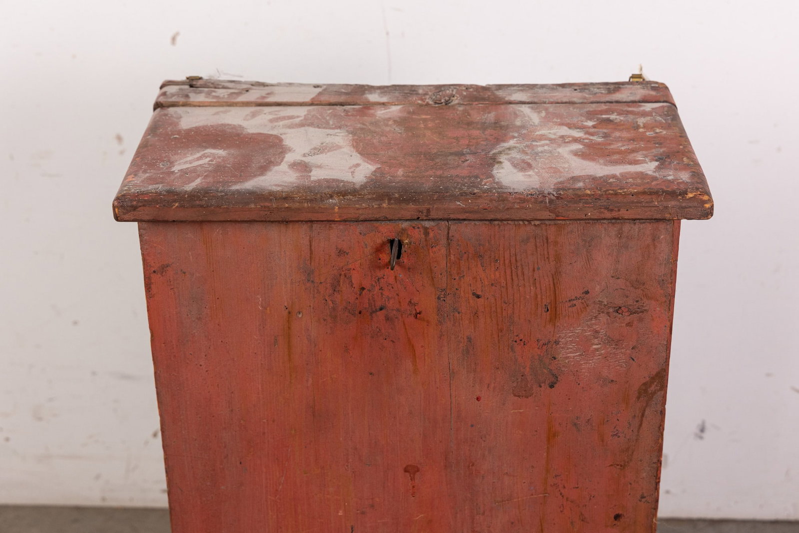 Antique Primitive Table Top Locking Cabinet - 3
