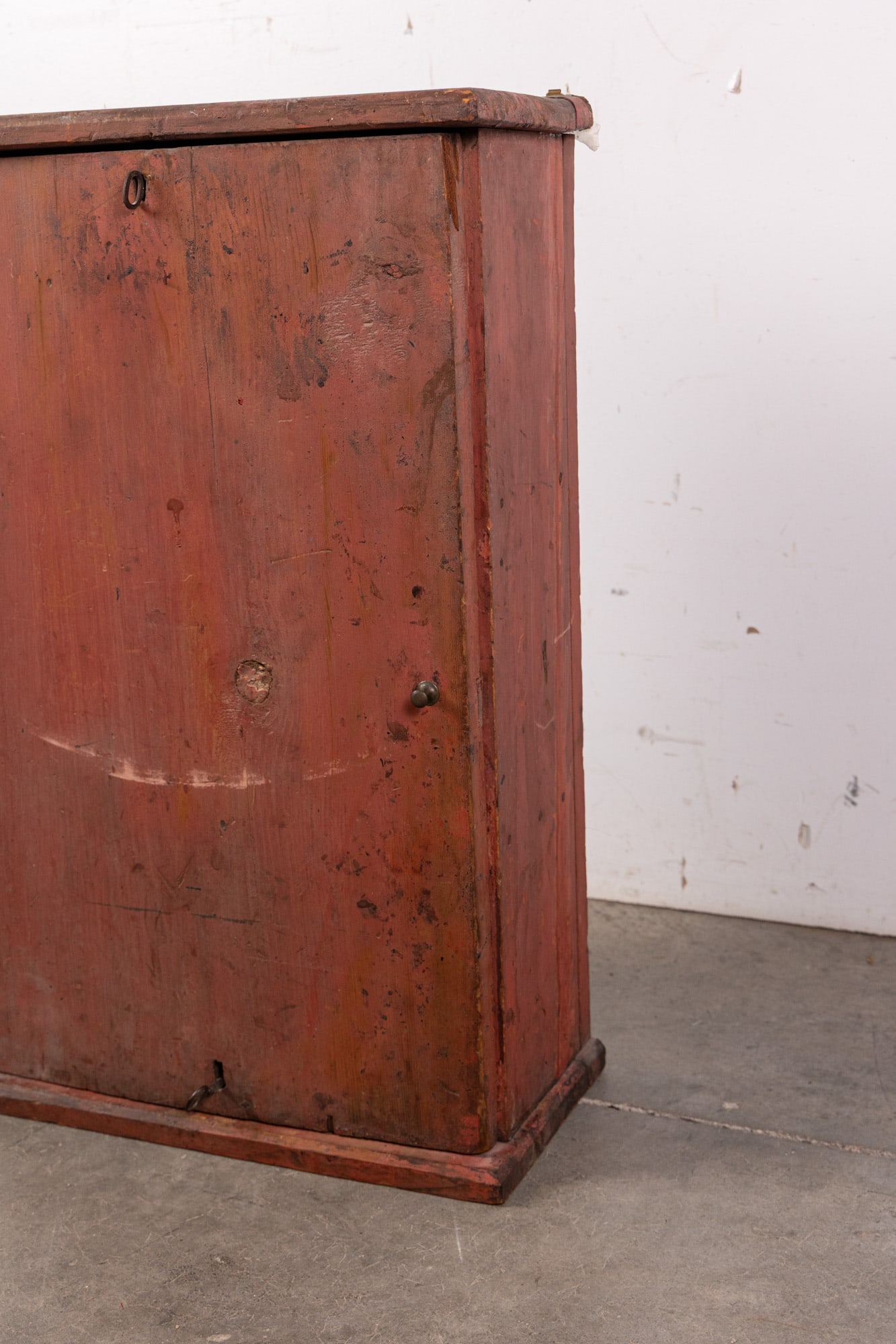 Antique Primitive Table Top Locking Cabinet - 5