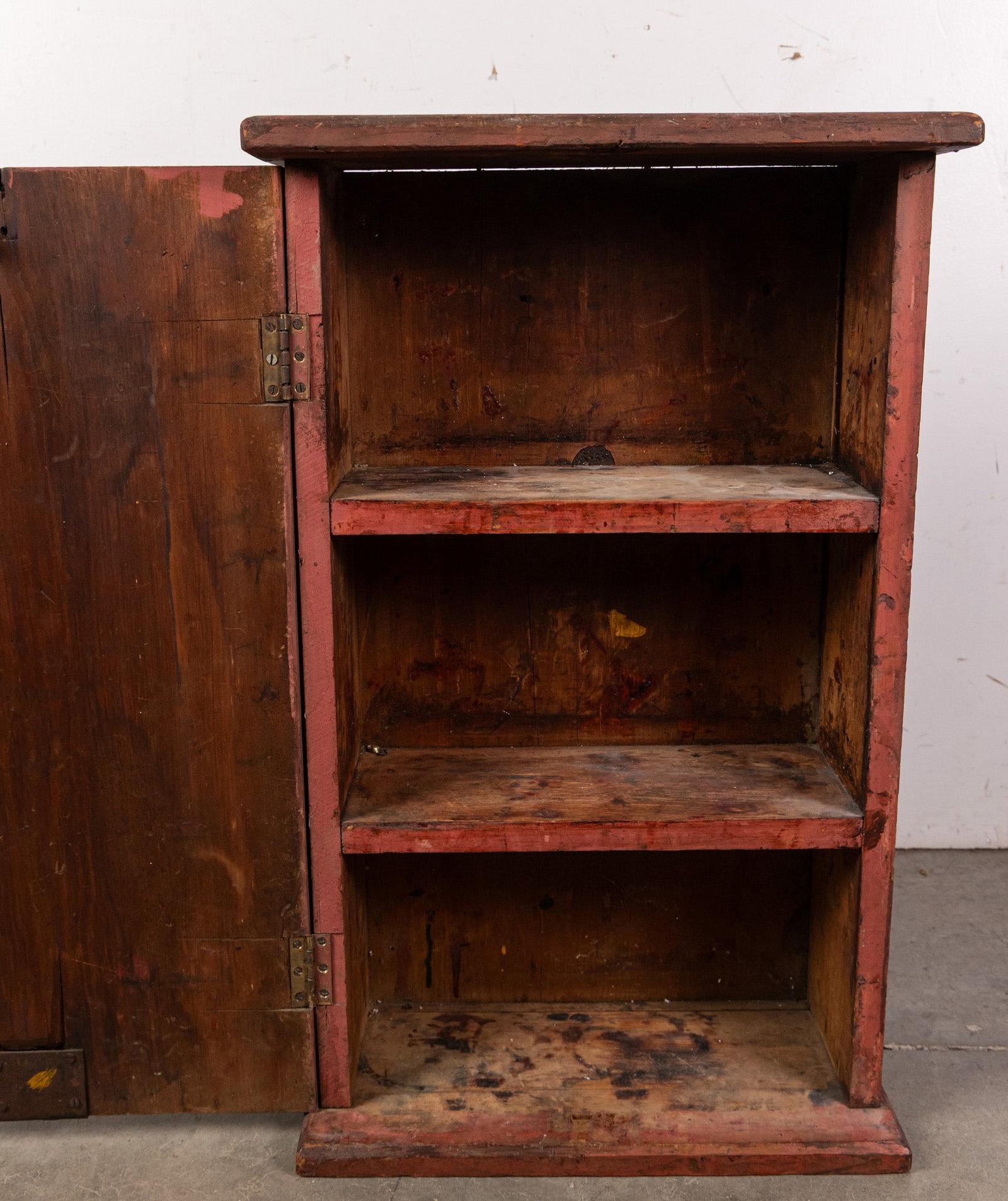 Antique Primitive Table Top Locking Cabinet - 6