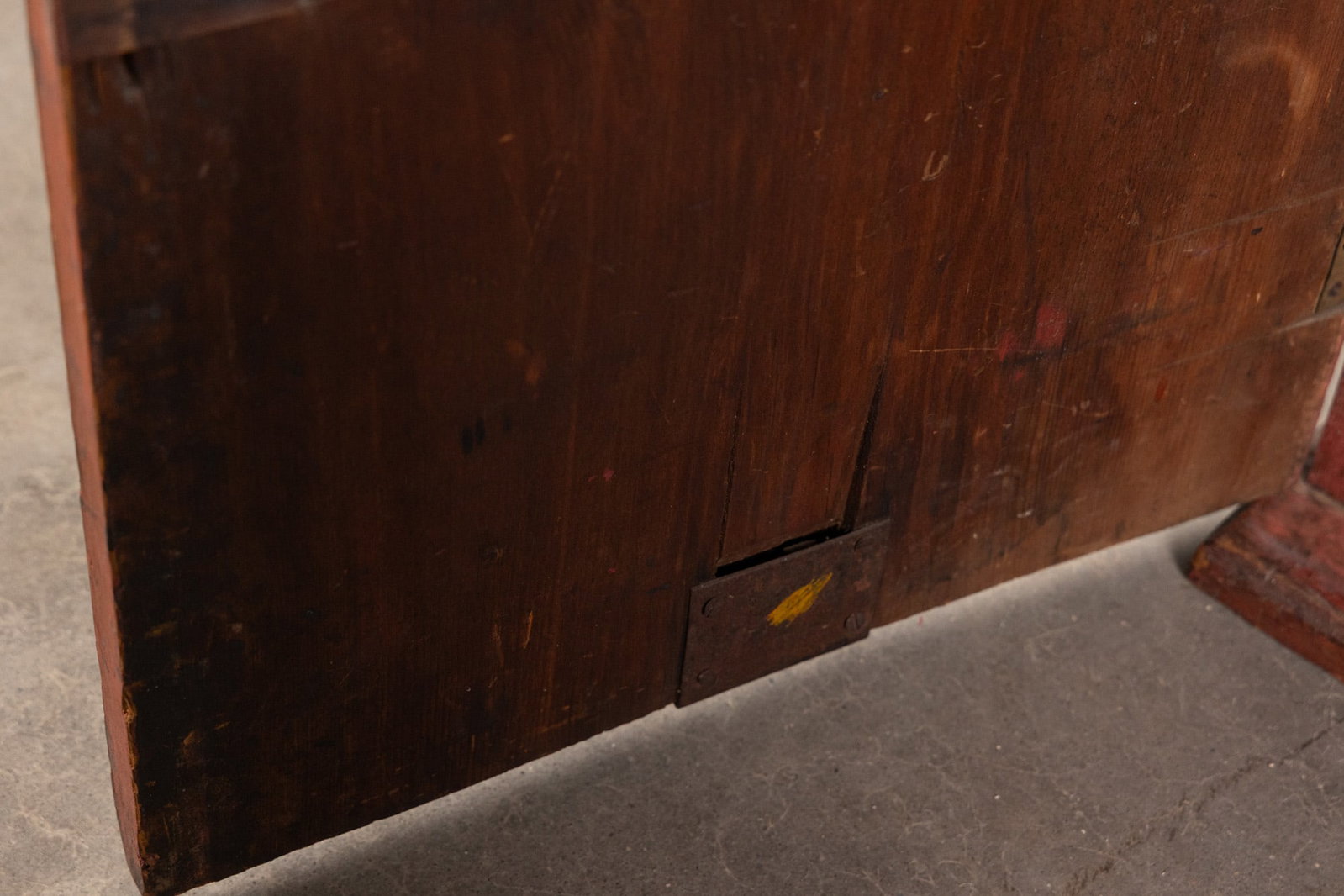 Antique Primitive Table Top Locking Cabinet - 8