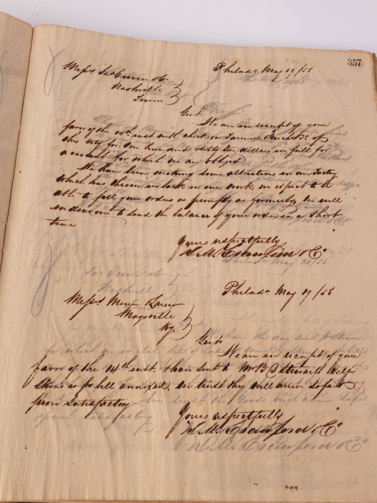 Antique Leather Bound Handwritten Book - 4