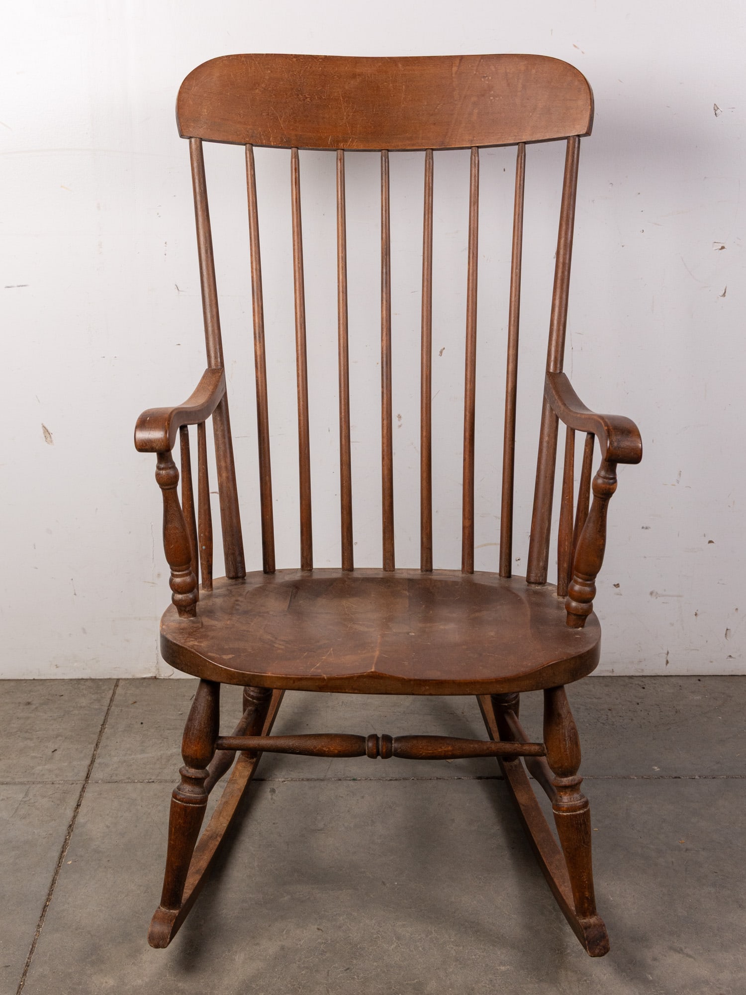 Vintage Windsor Wooden Rocking Chair: Vintage Windsor Wooden Rocking Chair Size 40" H Literature Brooks Auction – Online Auction Terms & Conditions Contact: (856) 694-2960 | info@brooks.auction READ BEFORE YOU BID: We want you to