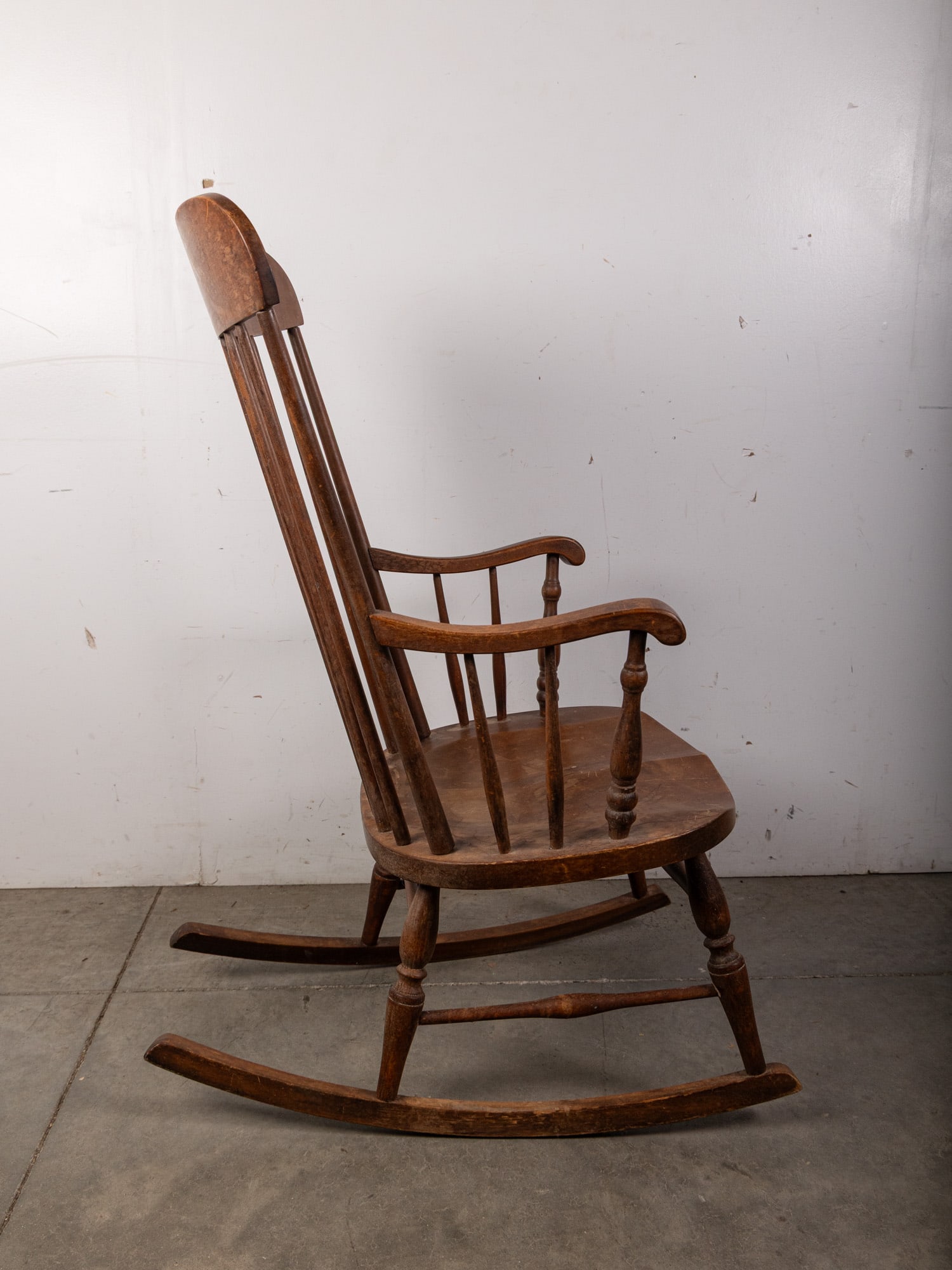 Vintage Windsor Wooden Rocking Chair - 2