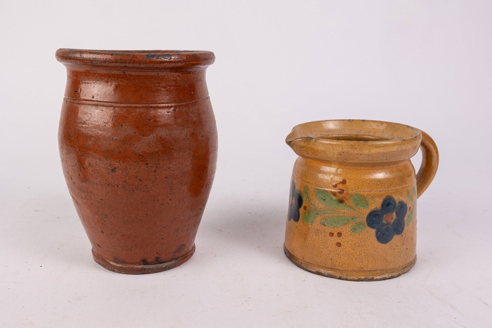 Two Stoneware Vessels Featuring Redware (1 of 3)