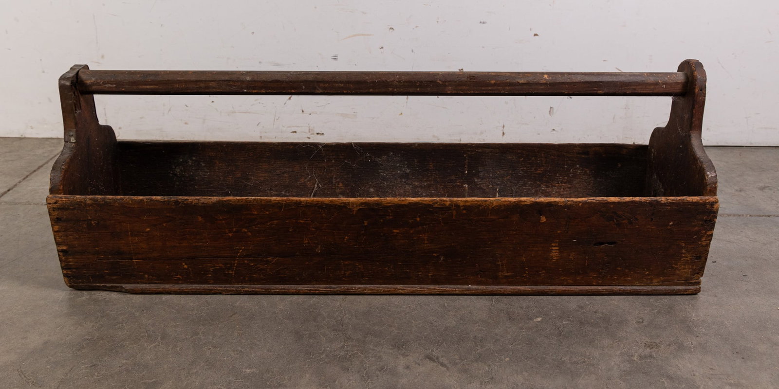Antique Primitive Wooden Tool Caddy: Antique Primitive Wooden Tool Caddy Size 12" x 36" x 9" Literature Brooks Auction – Online Auction Terms & Conditions Contact: (856) 694-2960 | info@brooks.auction READ BEFORE YOU BID: We want