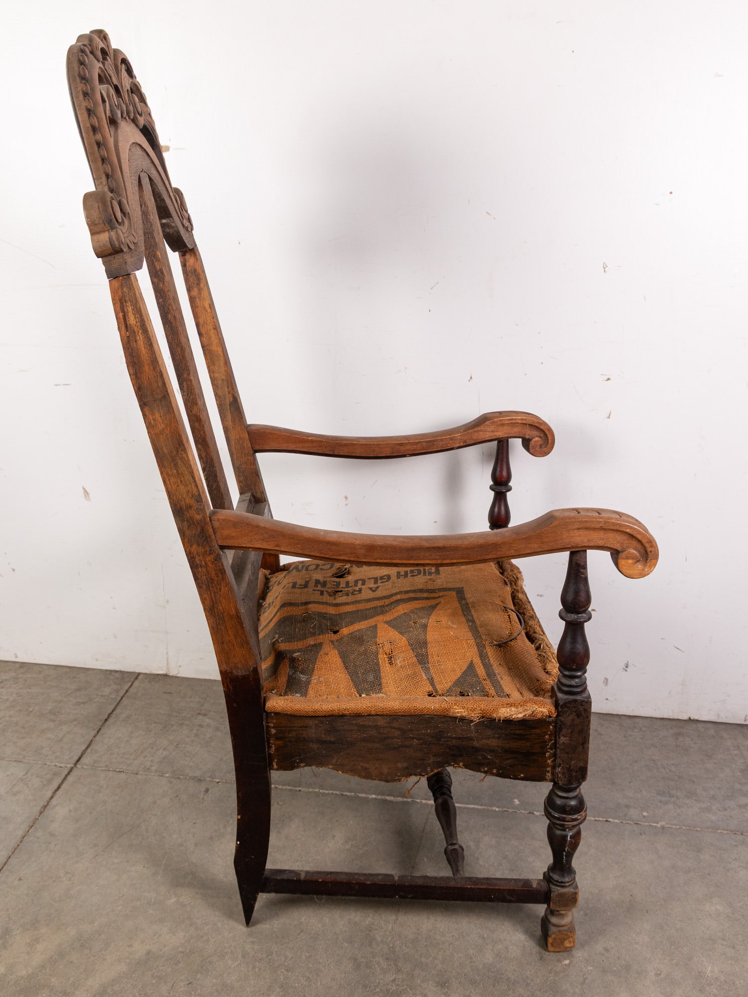 Antique Carved Armchair - 5