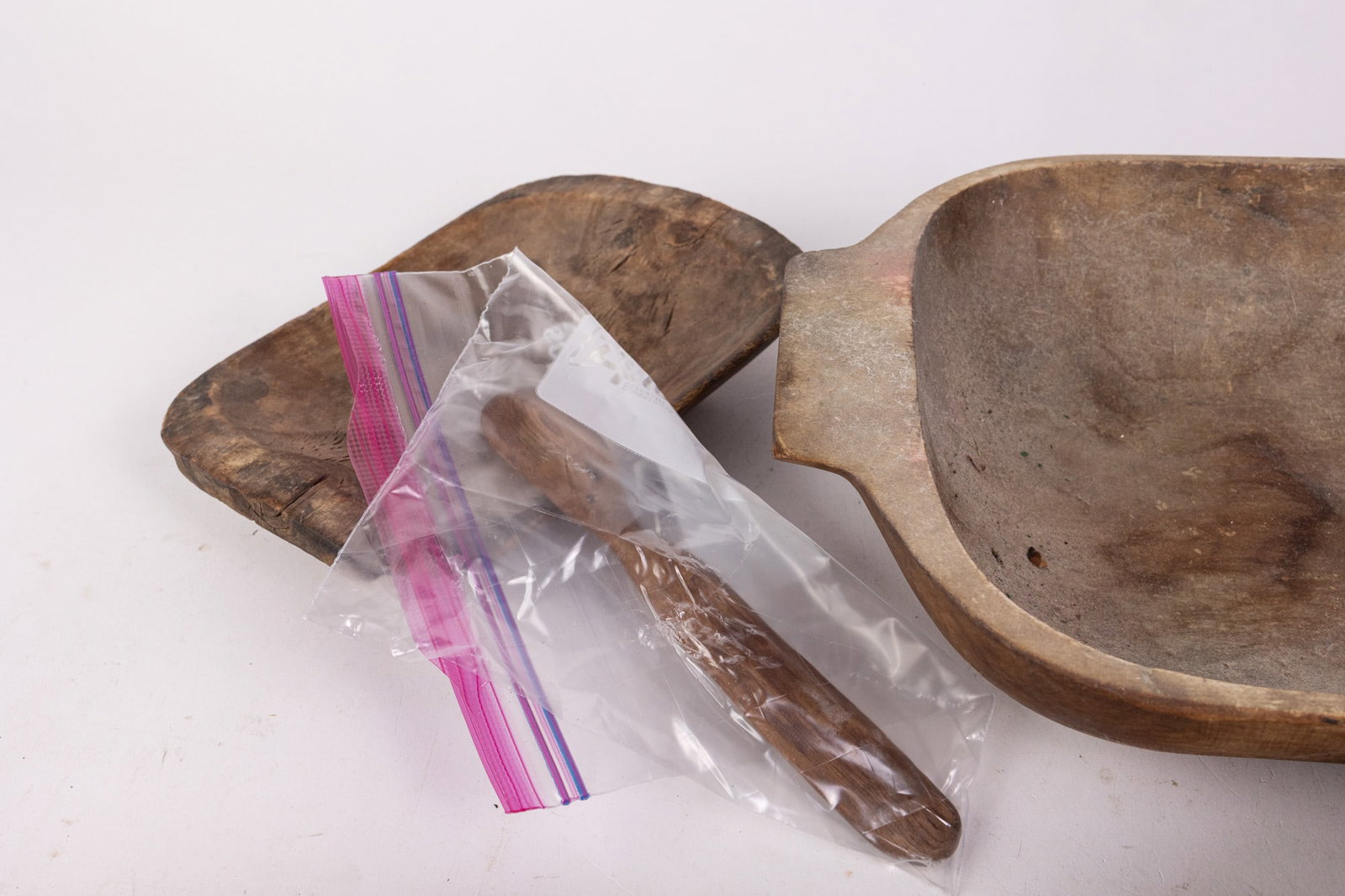Assorted Primitive Antique Wooden Bowls - 3