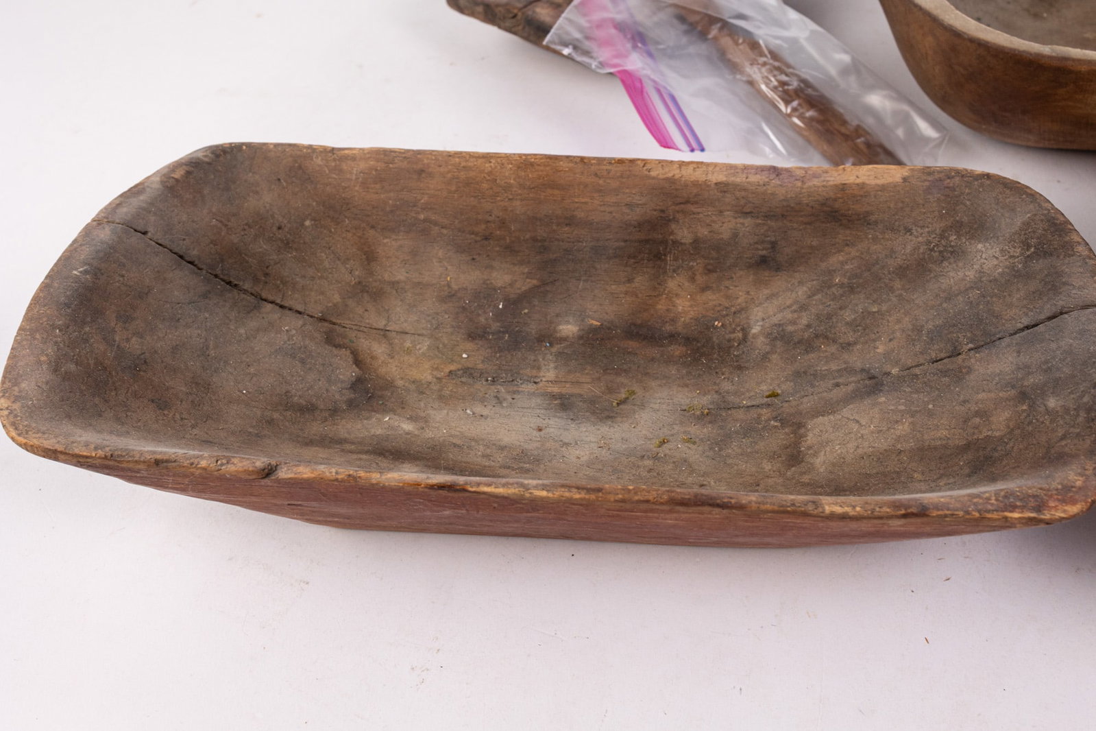 Assorted Primitive Antique Wooden Bowls - 6