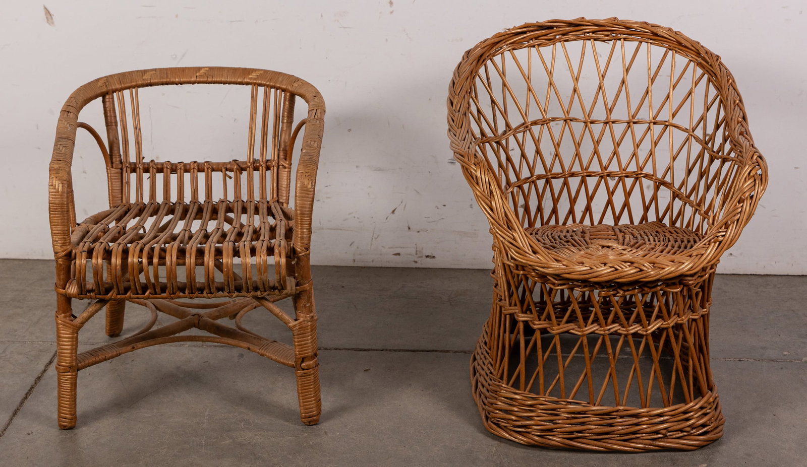 Pair of Children's Wicker Armchairs (1 of 3)