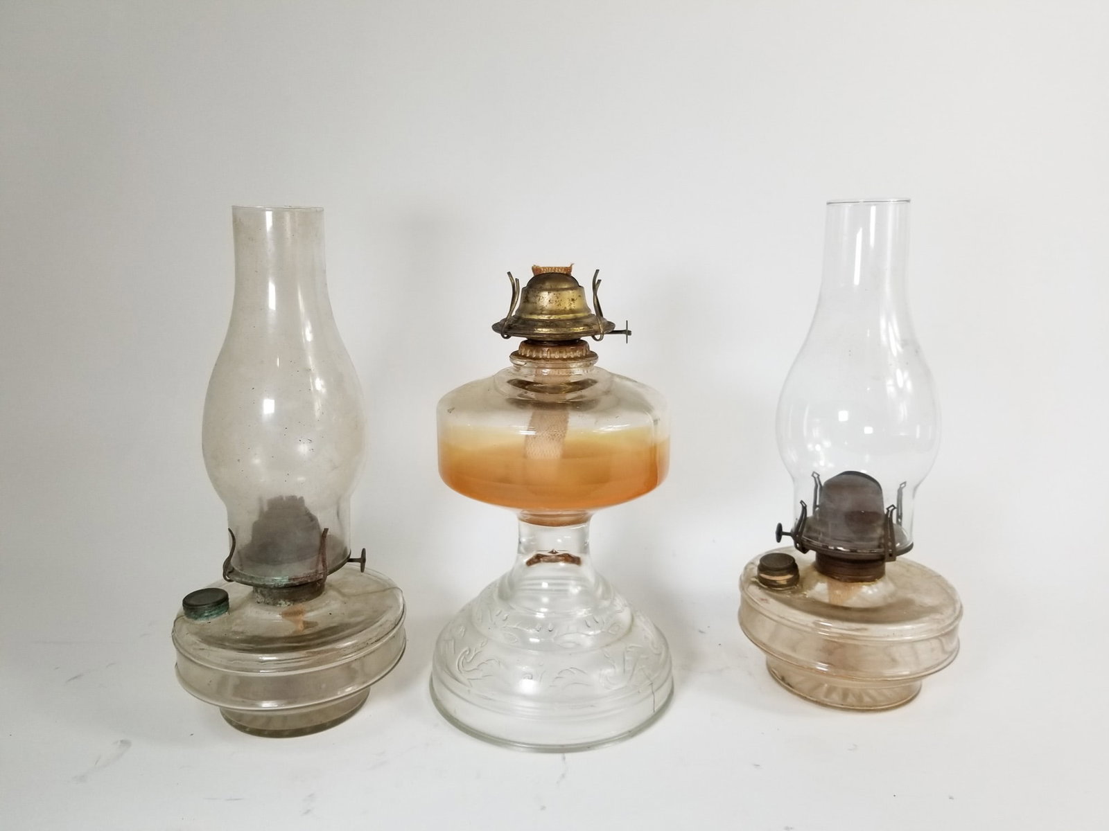 Three Kerosene Oil Lamps (1 of 2)