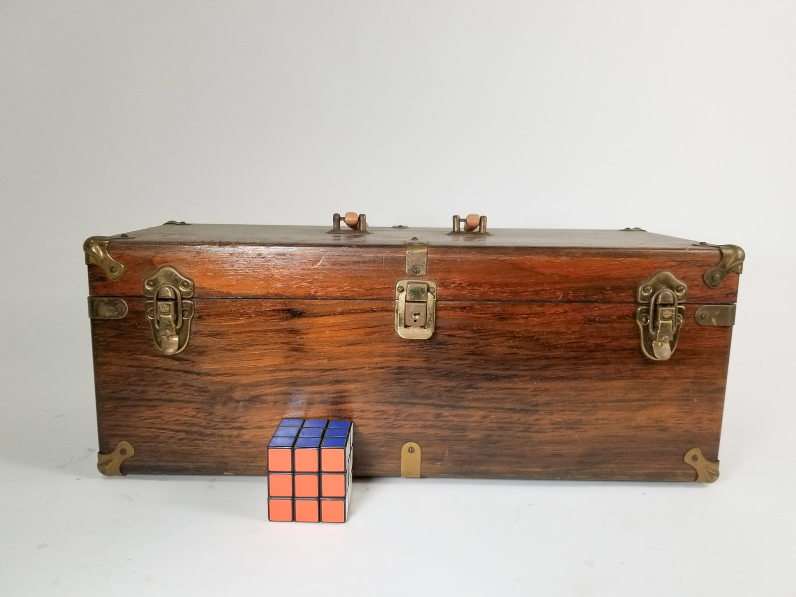 Small Vintage Wooden Chest - 2
