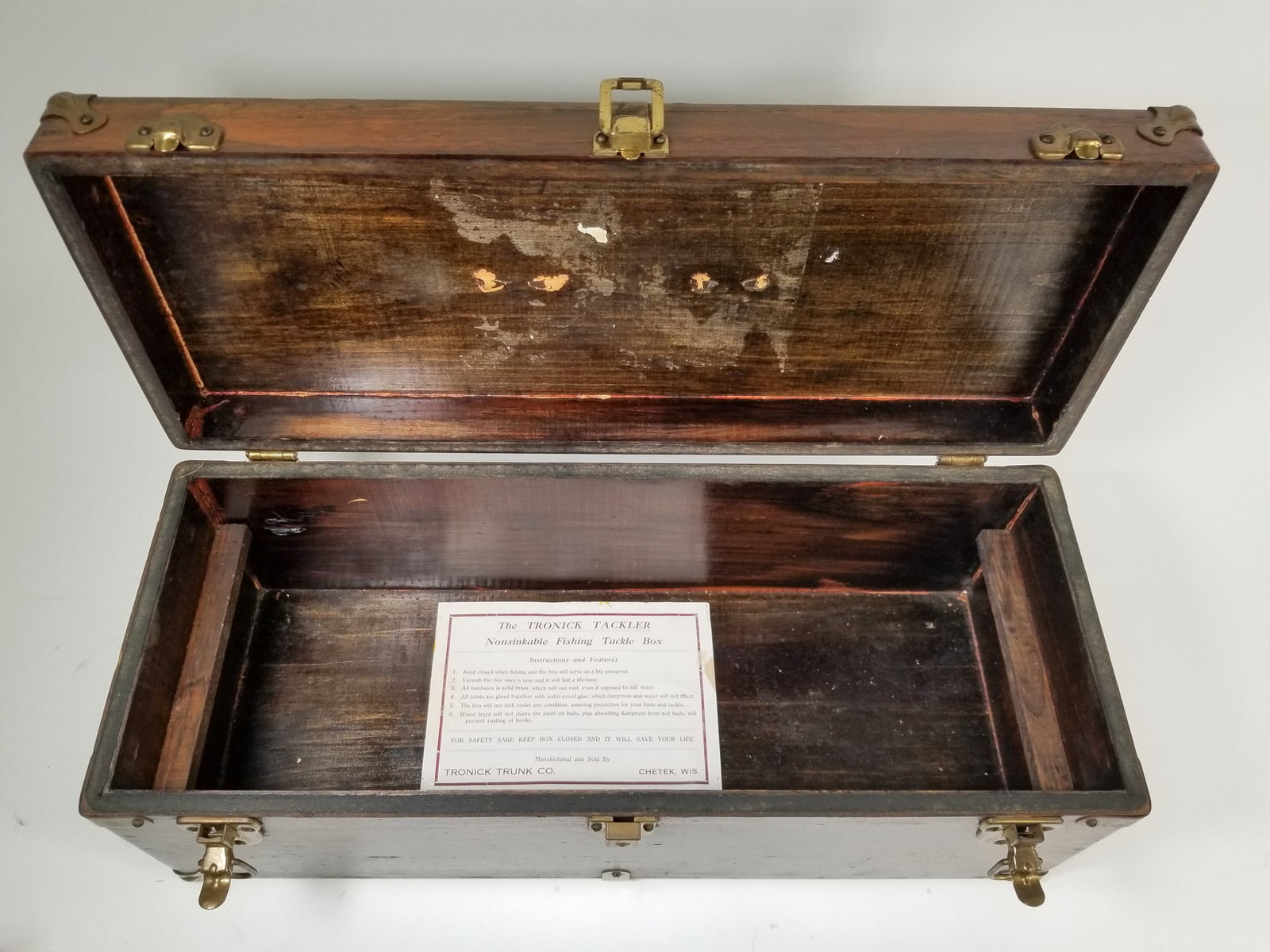 Small Vintage Wooden Chest - 3