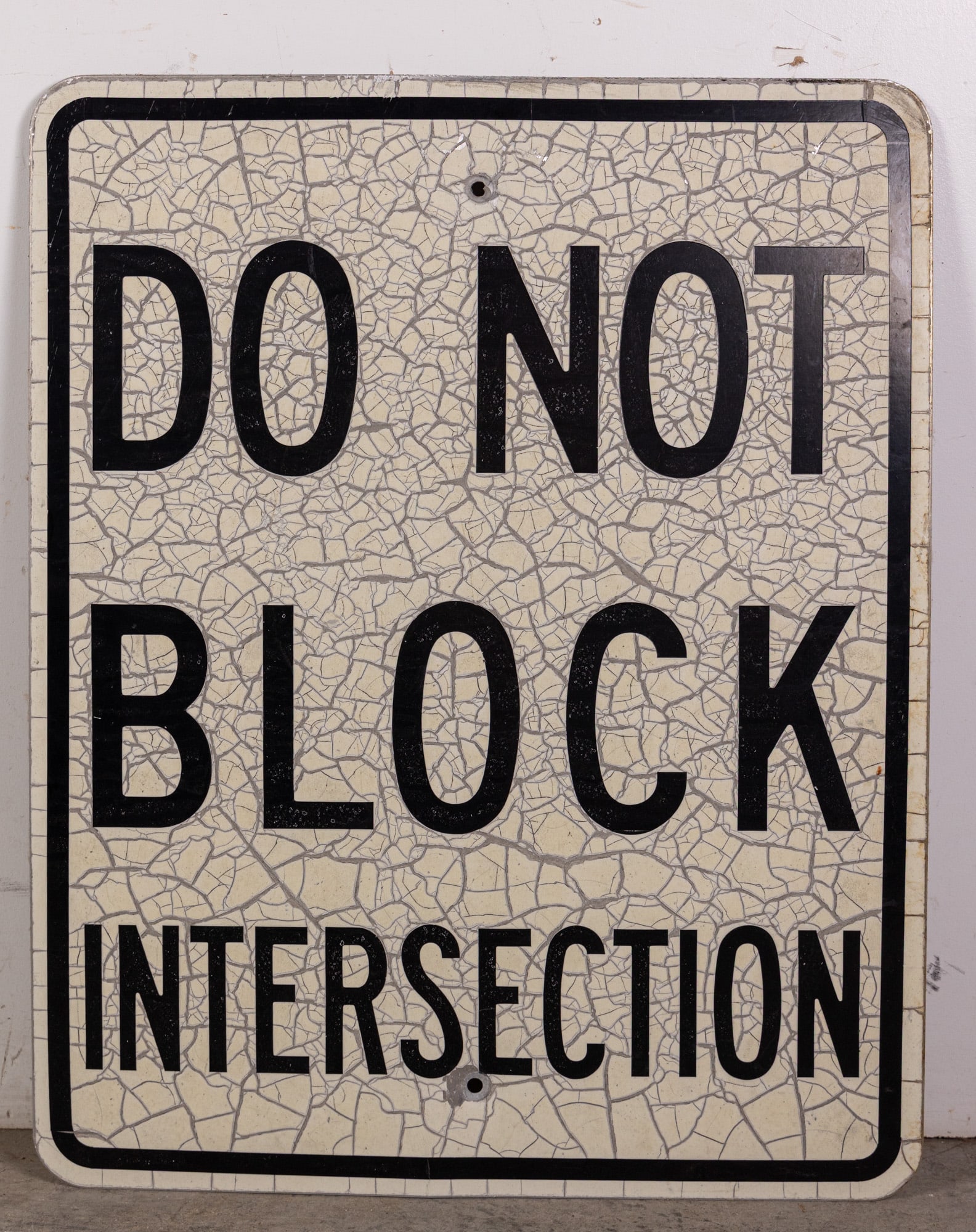 Vintage "Do Not Block Intersection" Traffic Sign: Vintage "Do Not Block Intersection" Traffic Sign Size 30" x 24" Literature Brooks Auction – Online Auction Terms & Conditions Contact: (856) 694-2960 | info@brooks.auction READ BEFORE YOU BID: