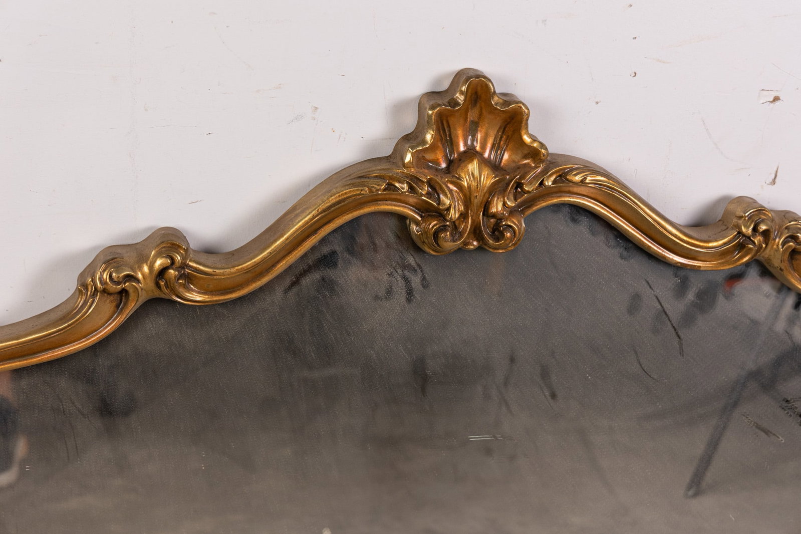 Vintage Wooden Ornate French Rococo-Style Wall Mirror - 2