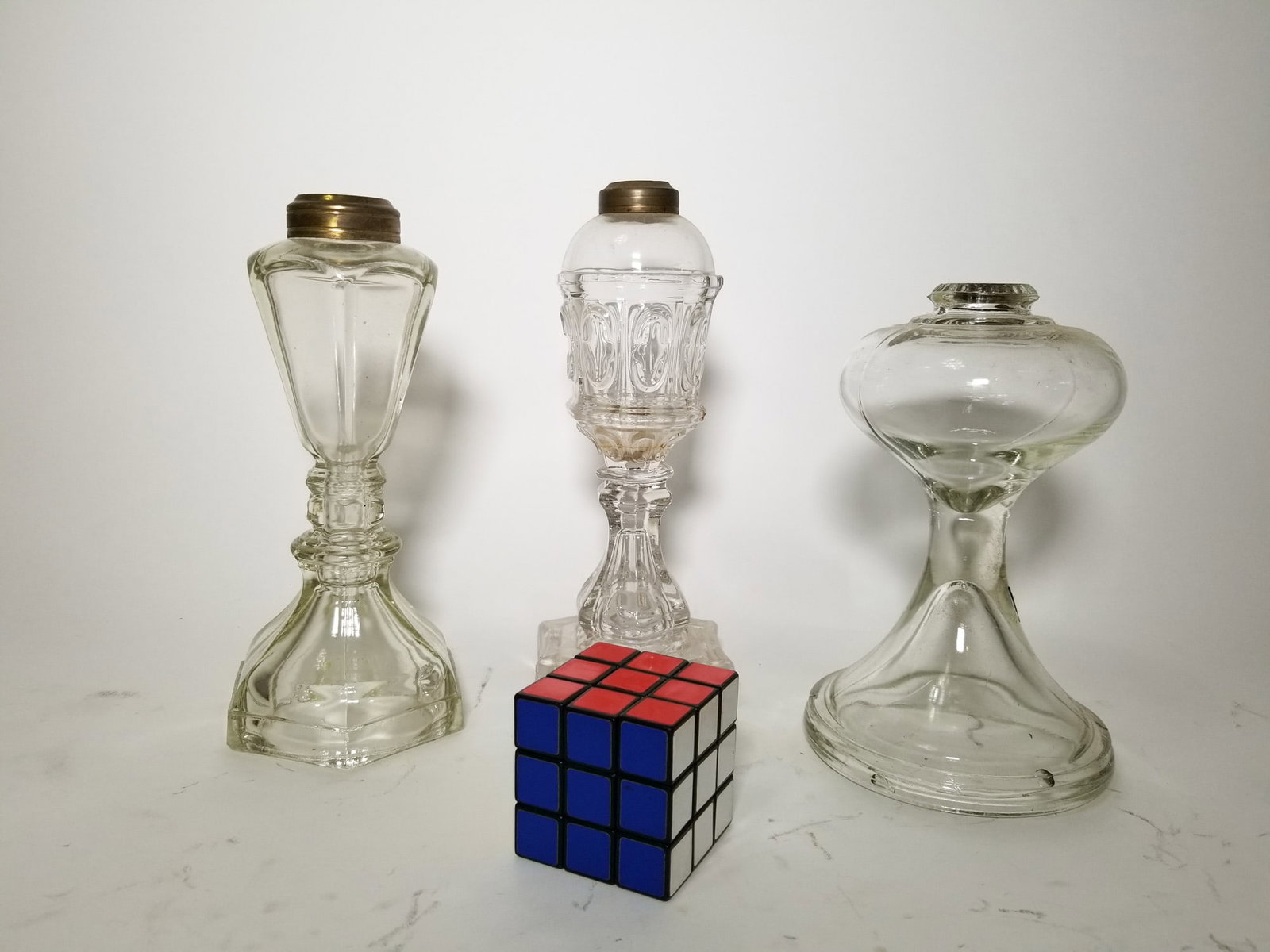 Three Kerosene Oil Lamp Bases - 2