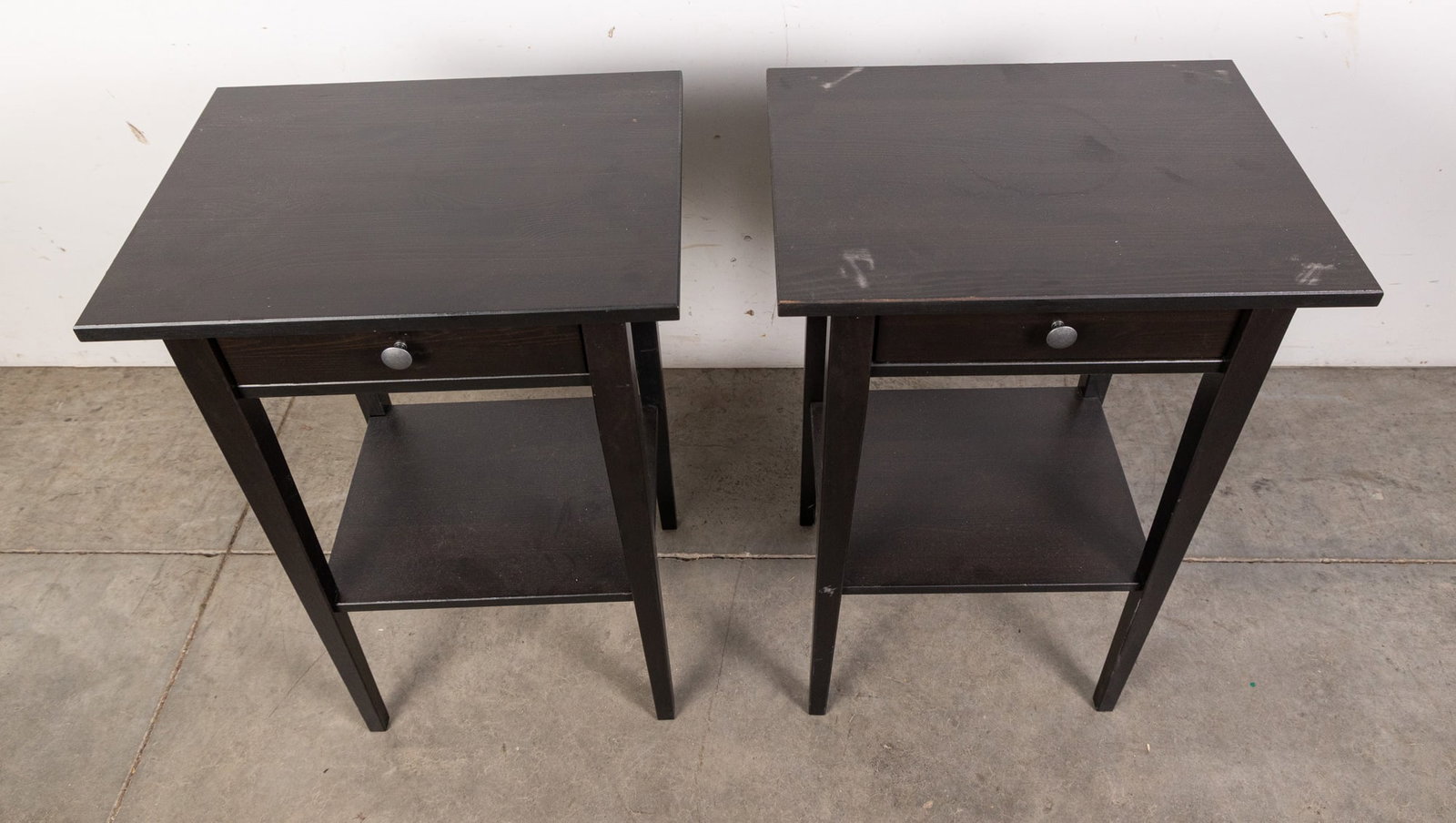 Pair of Contemporary 2-Tier One Drawer Stands - 2