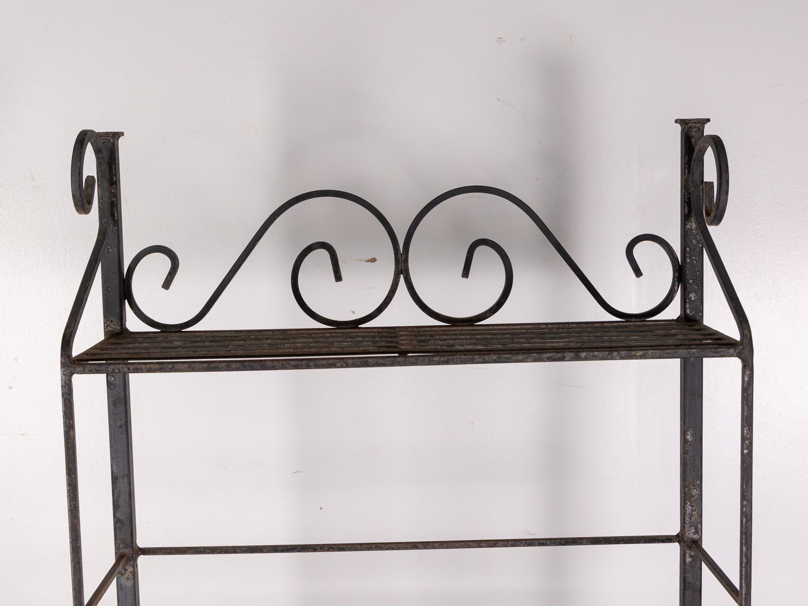 Vintage Scrolled Wrought Iron Bakers Rack - 4