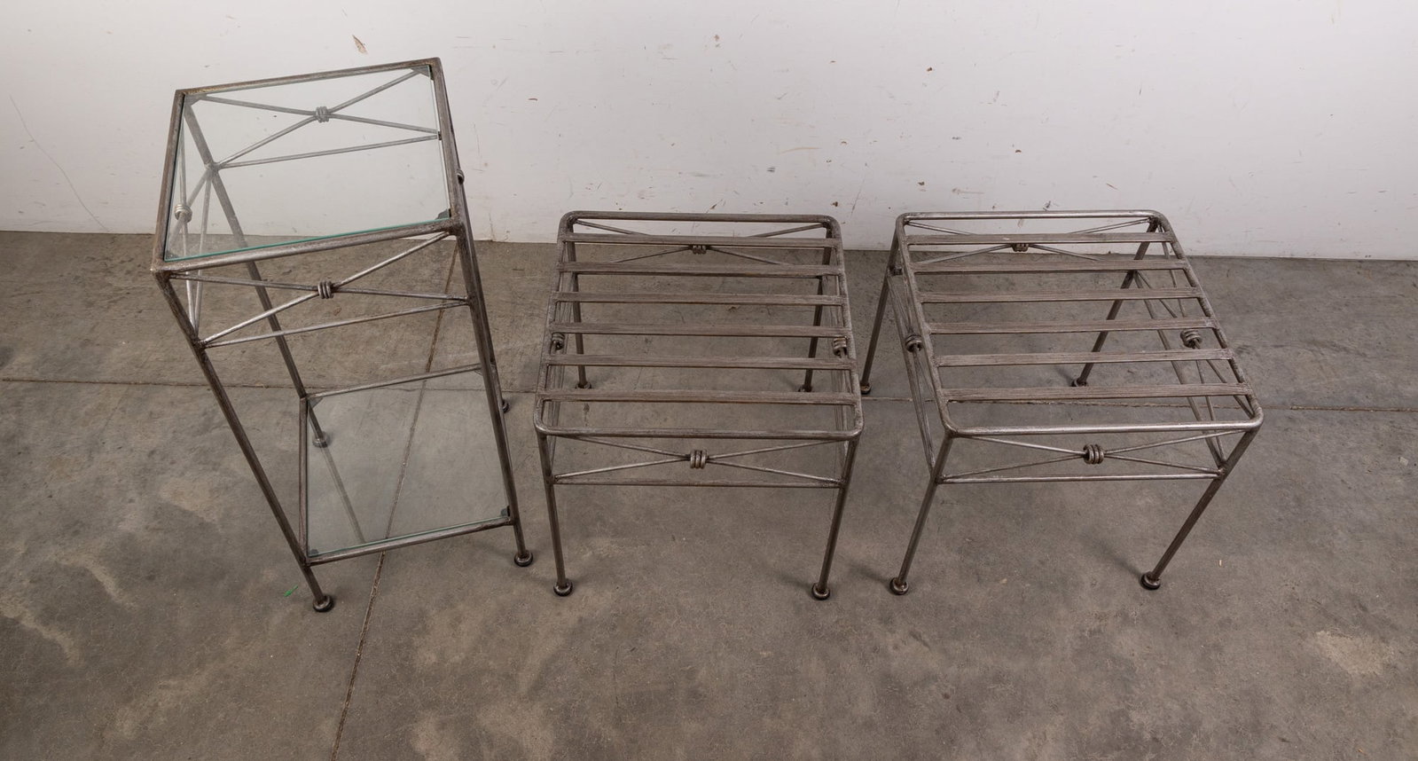 Set of Three Contemporary Wrought Iron Side Tables - 2