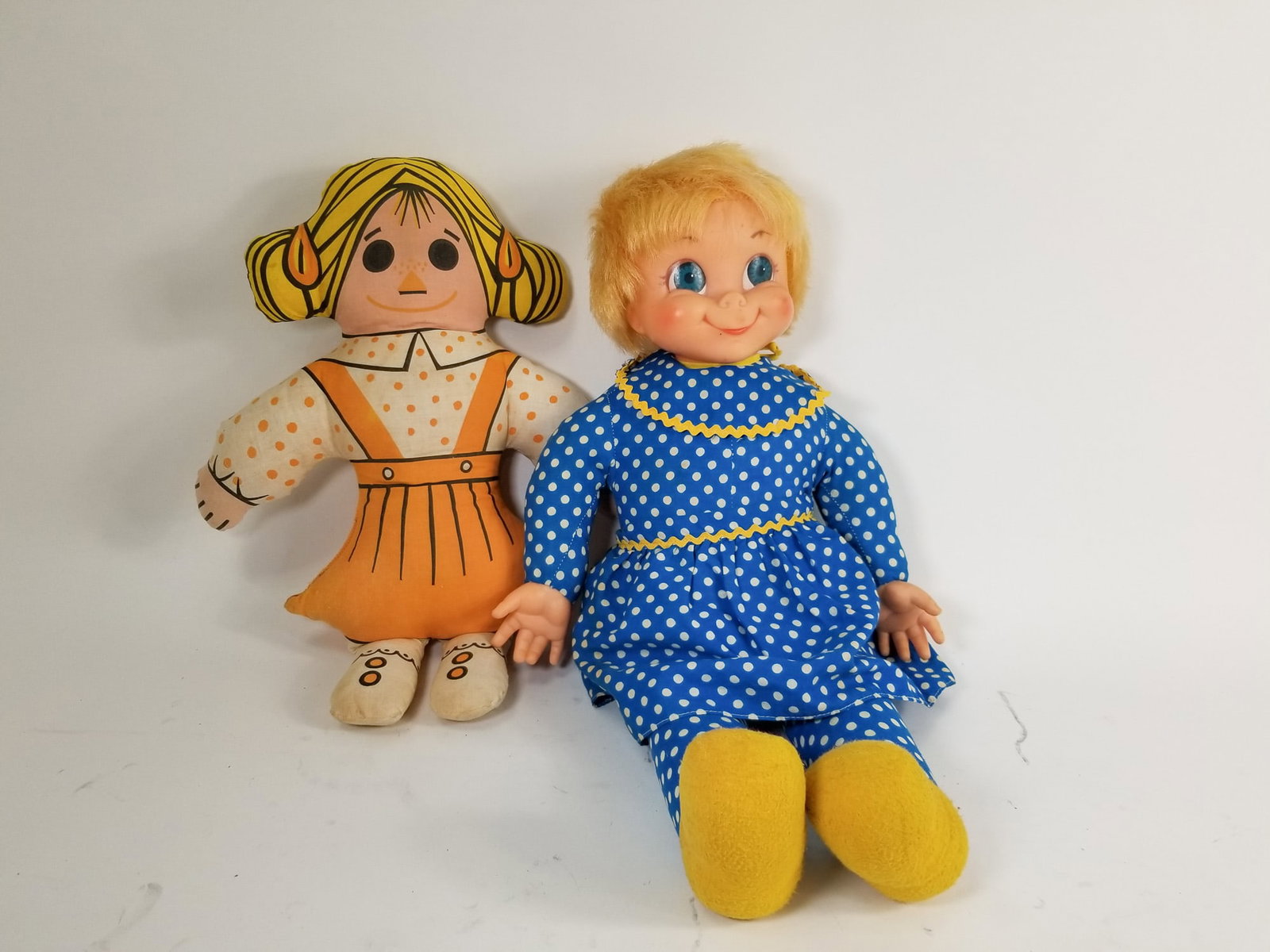 Pair of Vintage Dolls: 1967 Mattel Family Affair Mrs. Beasley Doll - Vintage Pillow Doll Size 22" H Literature Brooks Auction – Online Auction Terms & Conditions Contact: (856) 694-2960 | info@brooks.auction READ