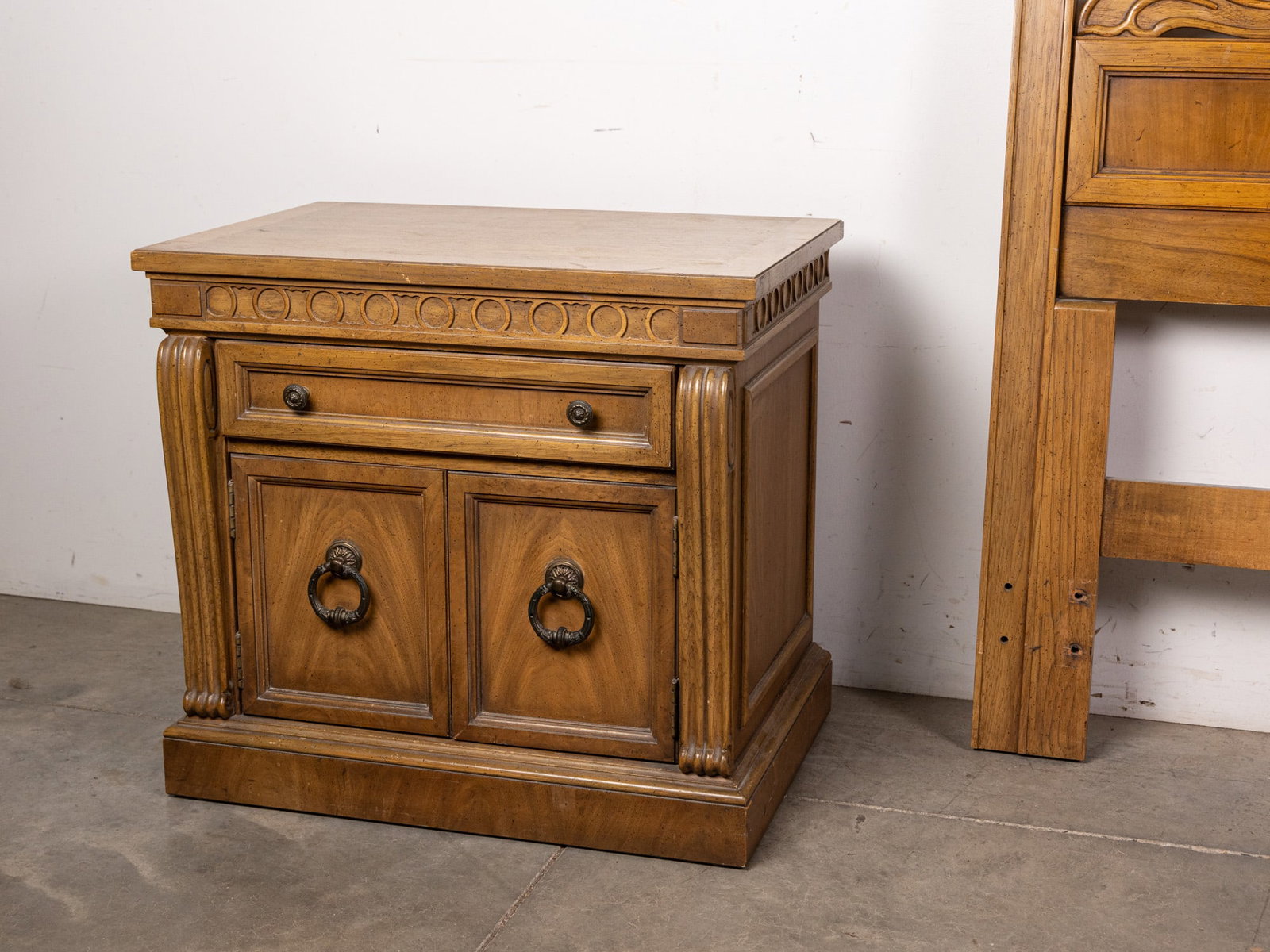 Vintage Thomasville Queen Headboard and Nightstand - 2