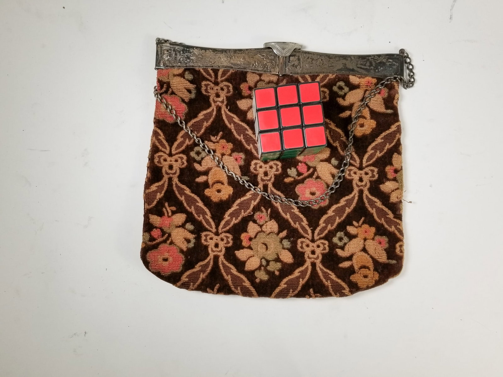 Vintage Floral Tapestry Evening Bag - 2