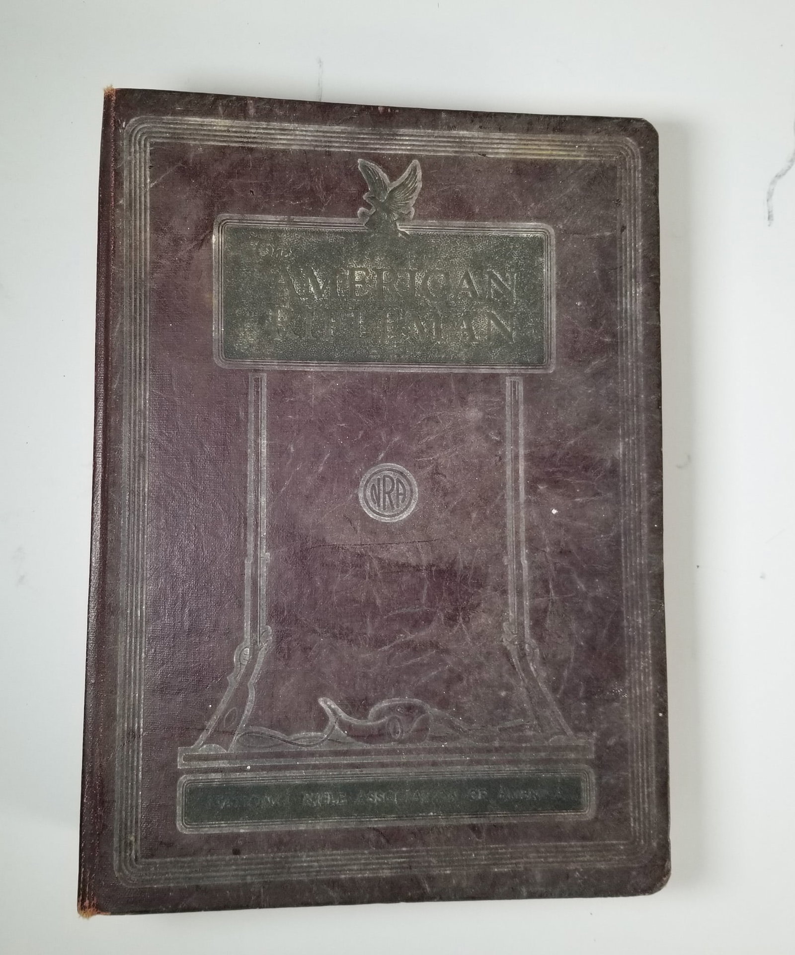 The American Rifleman NRA Leather Bound Binder and Contents: The American Rifleman NRA Leather Bound Binder and Contents Size 13" x 9" x 4" Literature Brooks Auction – Online Auction Terms & Conditions Contact: (856) 694-2960 | info@brooks.auction READ