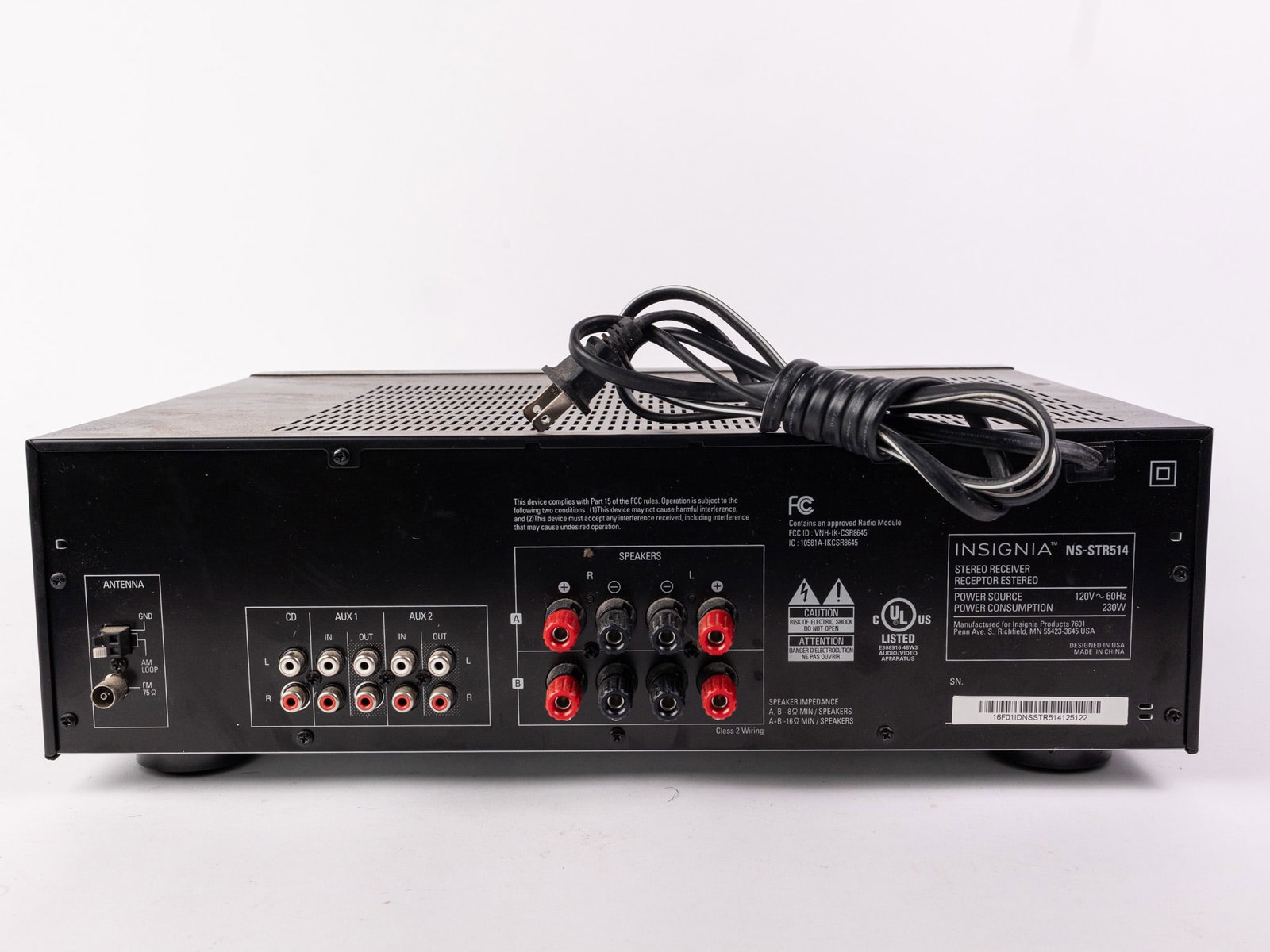 Bluetooth Insignia NS-STR514 2 Channel 200 Watt Stereo Receiver - 4