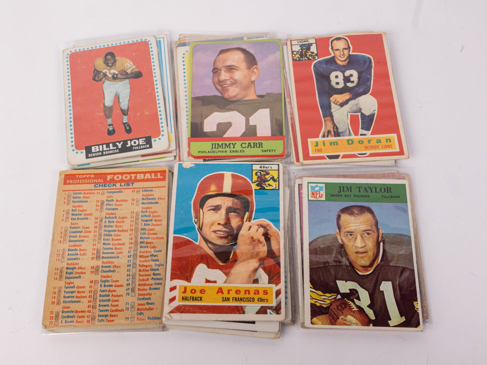 40 Pre 1970 NFL Trading Card Assortment - 2