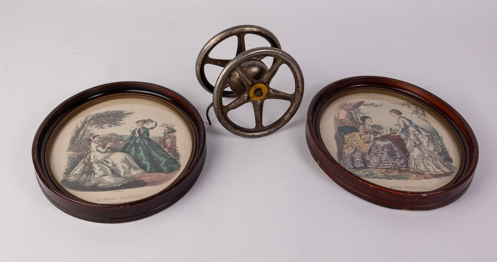 Vintage Oval Frame Prints and Gong Bell Co Pull Toy: Vintage Oval Frame Prints and Gong Bell Co Pull Toy Size 7" x 12" x 12" Literature Brooks Auction – Online Auction Terms & Conditions Contact: (856) 694-2960 | info@brooks.auction READ BEFORE