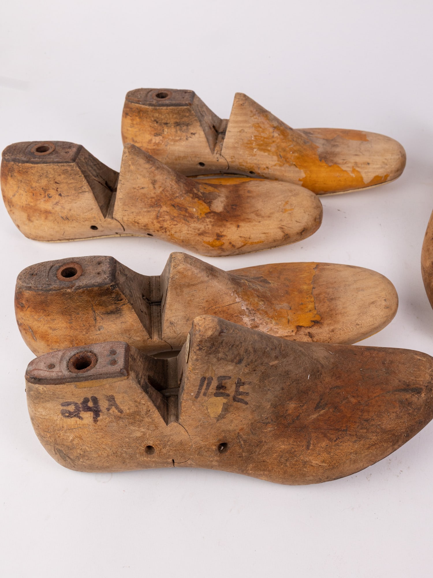 Grouping of Antique Shoe Lasts Wooden Shoe Forms - 3